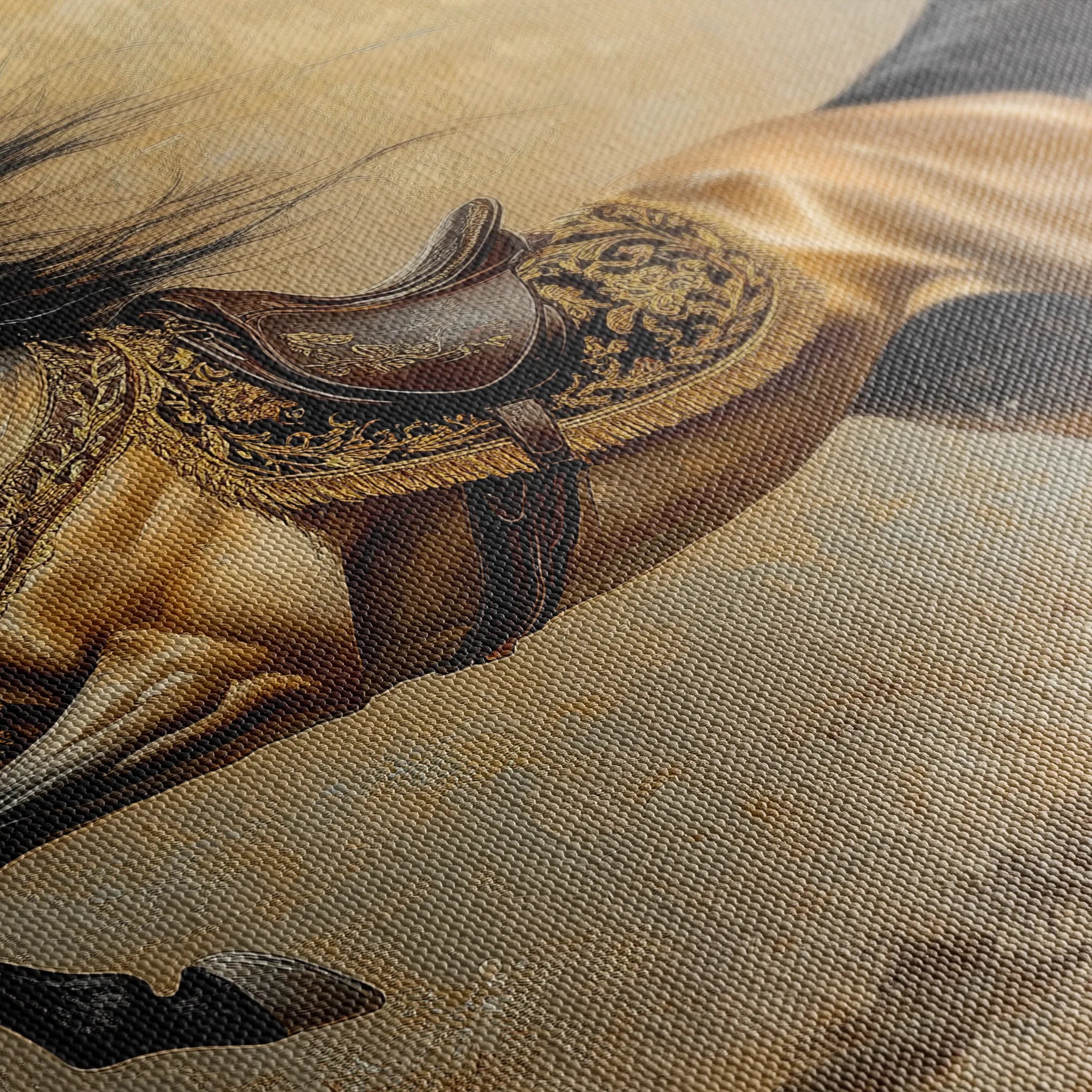 Horses 172 Canvas Art 60 x 40 cm / Black