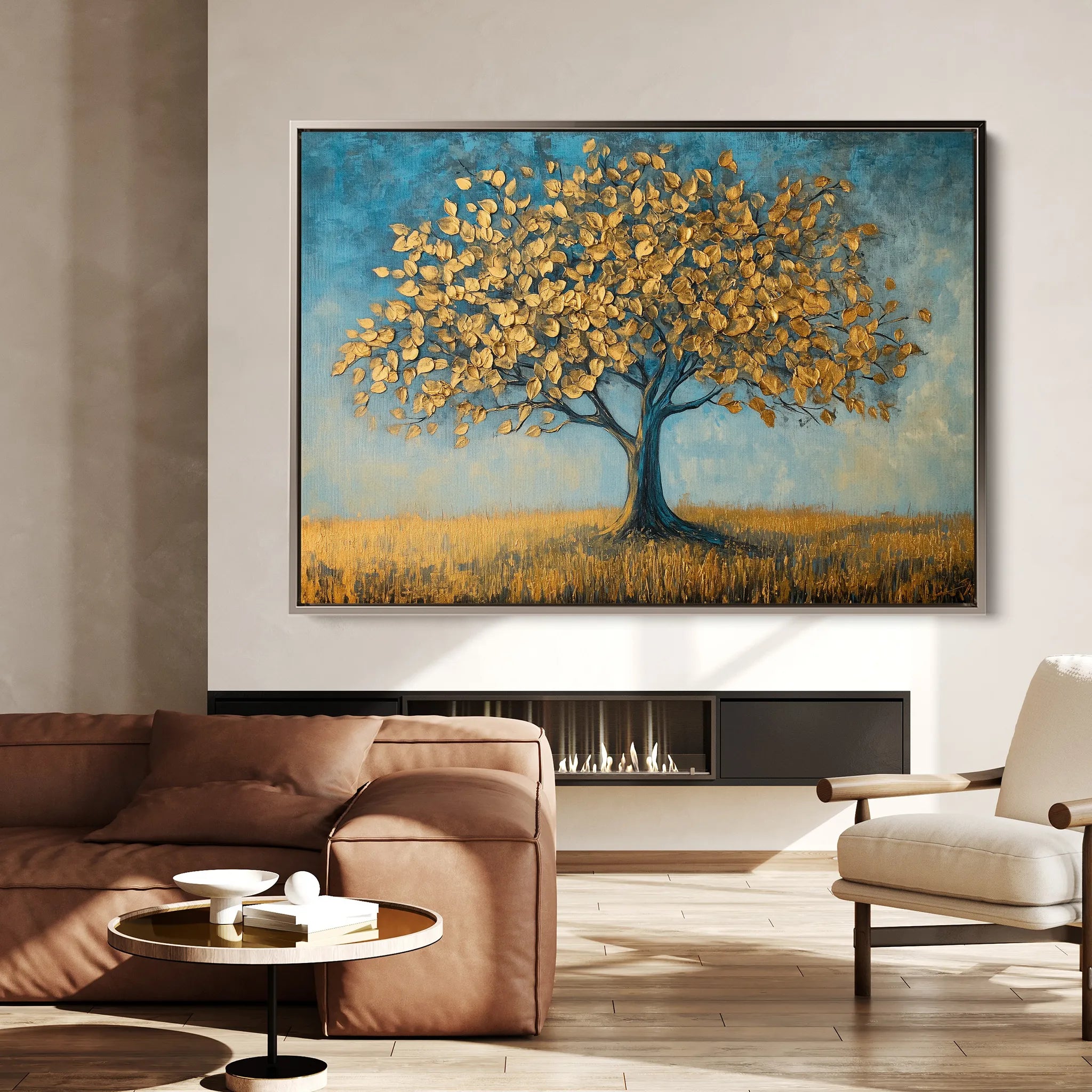 Landscape 172 Canvas Art 60 x 40 cm / Black