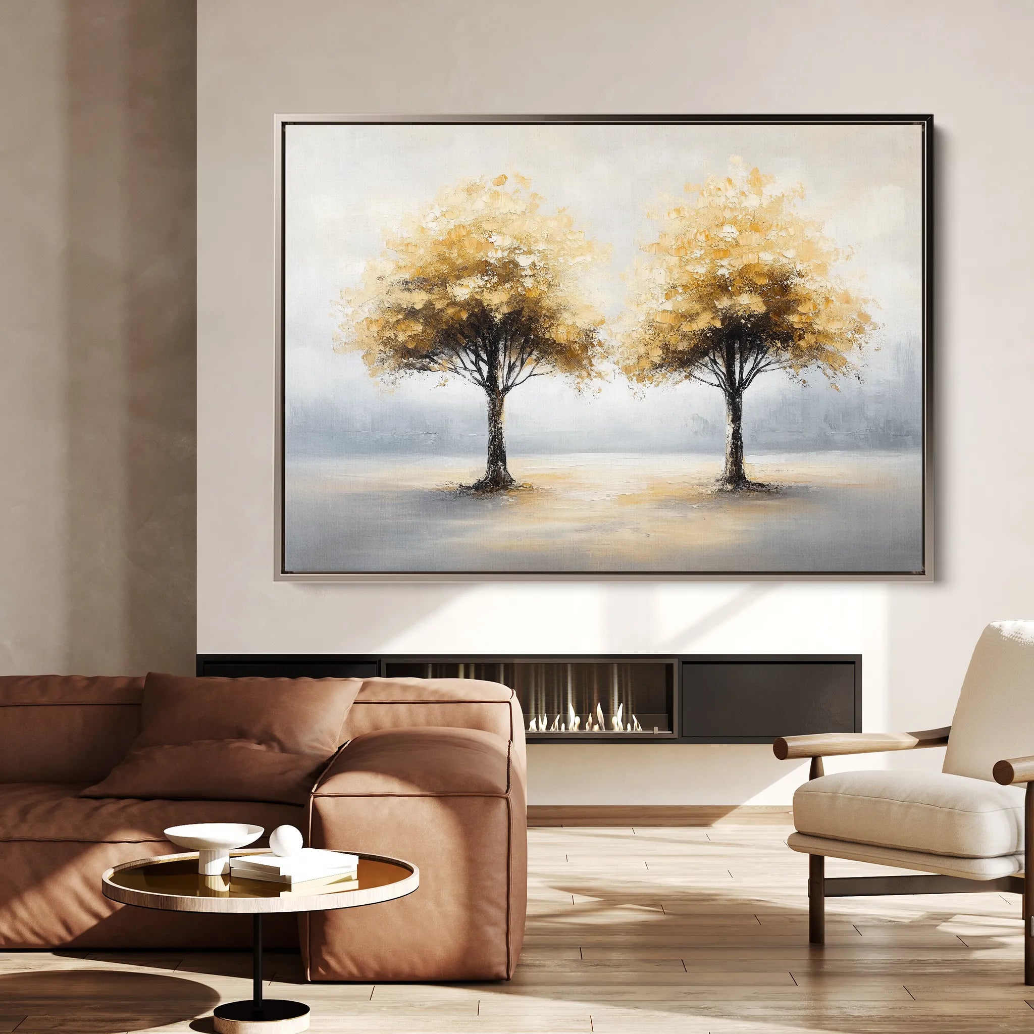Landscape 173 Canvas Art 60 x 40 cm / Black