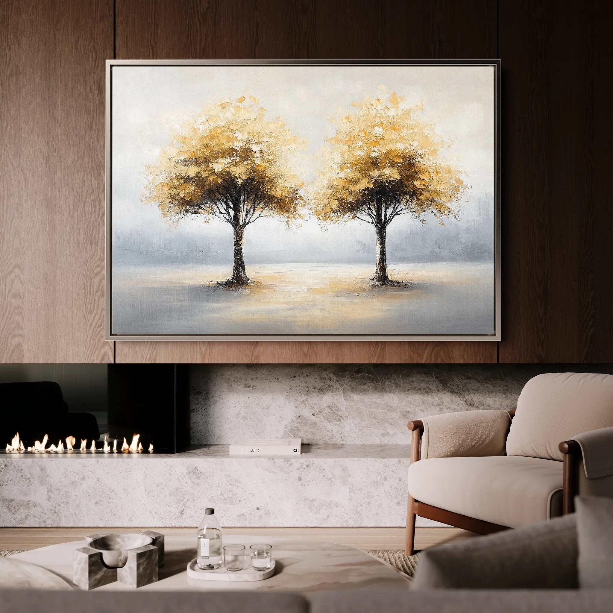 Landscape 173 Canvas Art 60 x 40 cm / Black