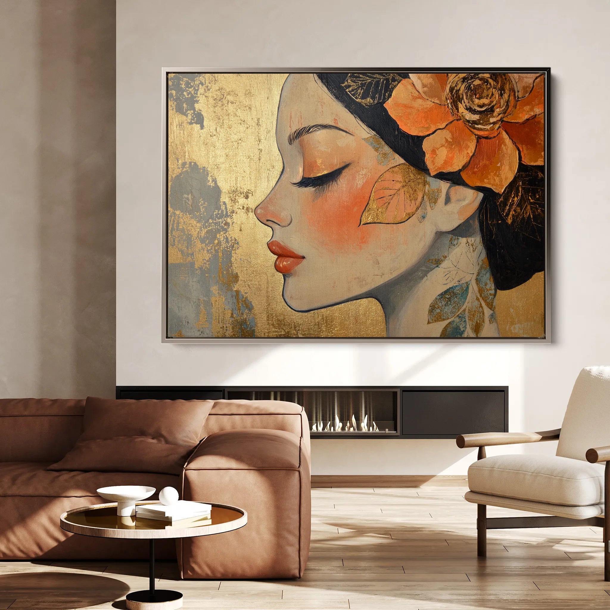 Portrait 173 Canvas Art 60 x 40 cm / Black
