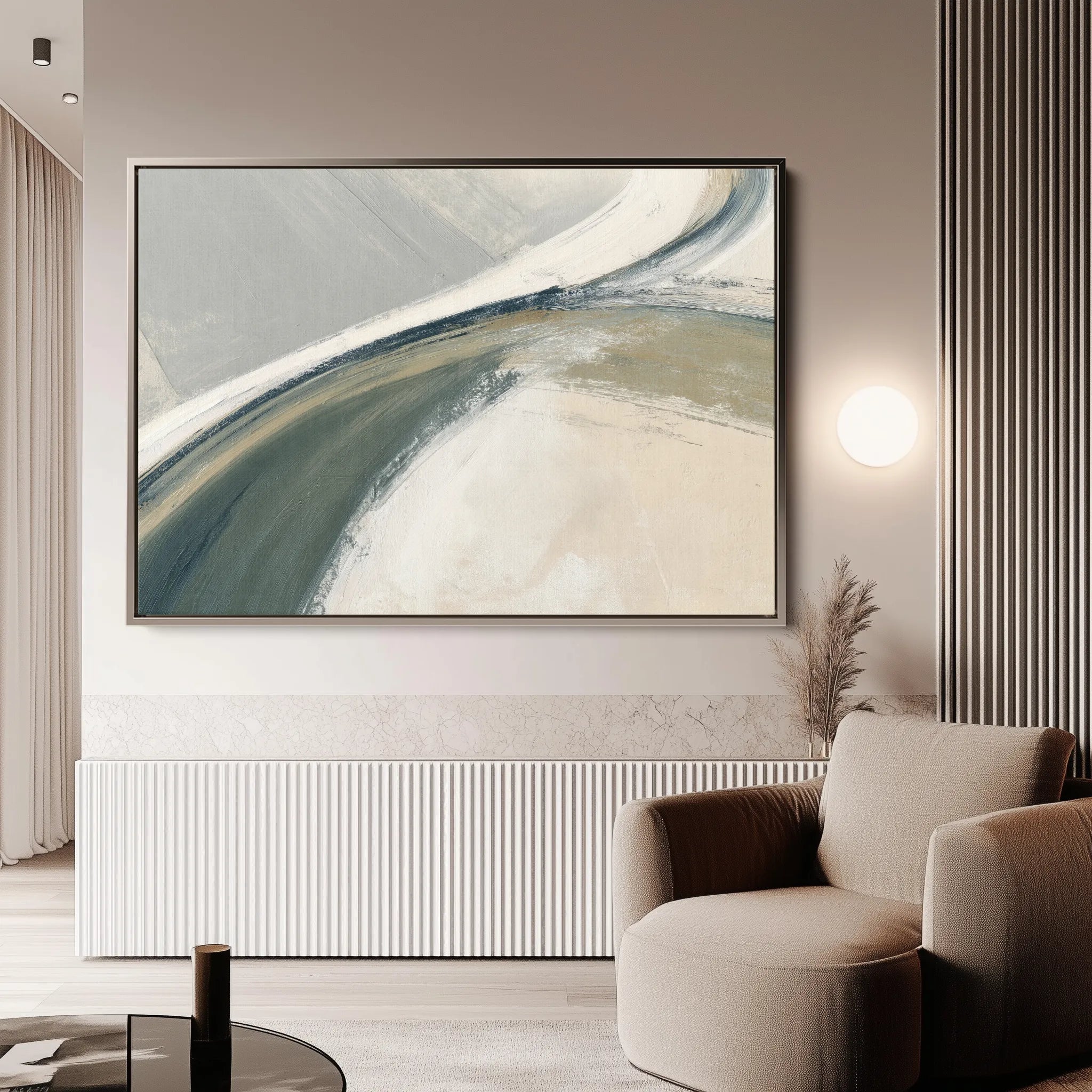 Abstract 1736 Canvas Art 60 x 40 cm / Black