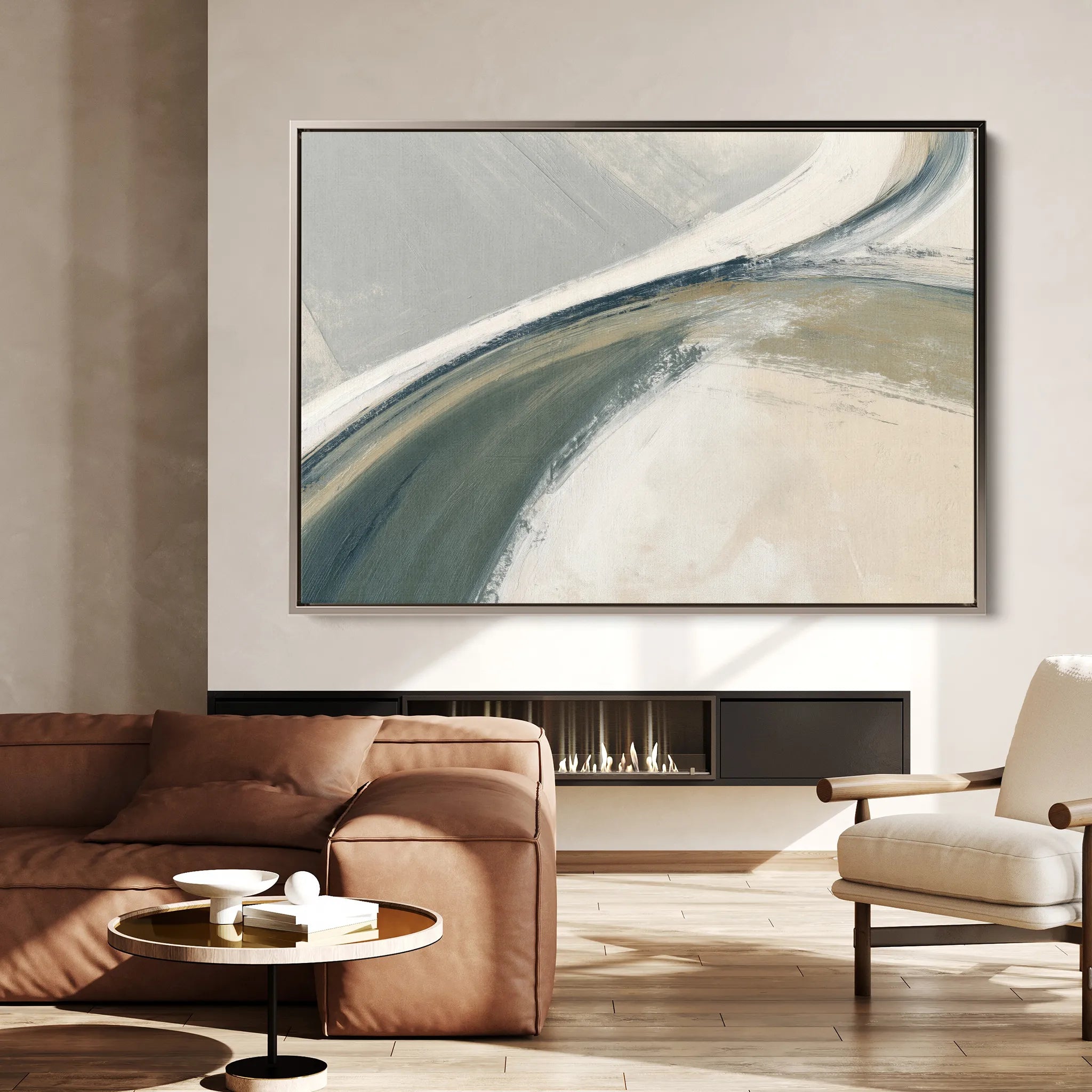 Abstract 1736 Canvas Art 60 x 40 cm / Black