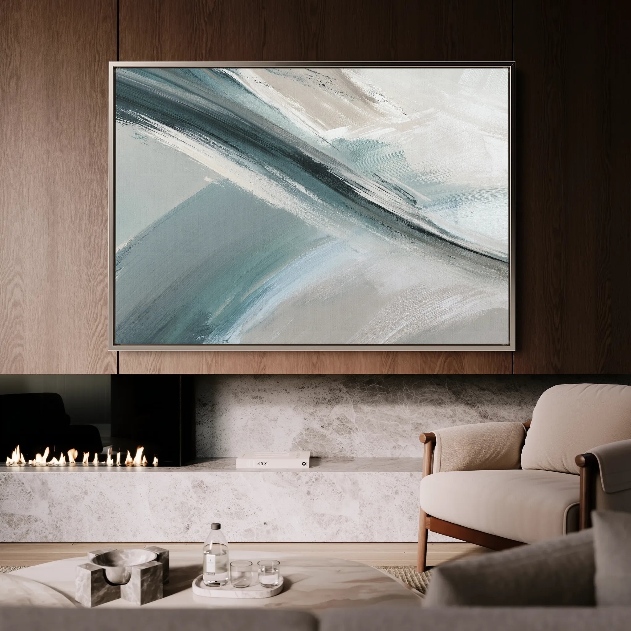 Abstract 1738 Canvas Art 60 x 40 cm / Black