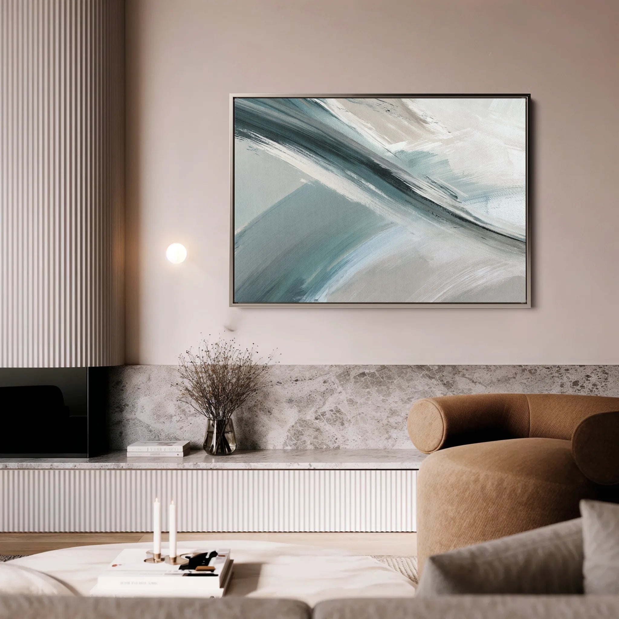 Abstract 1738 Canvas Art 60 x 40 cm / Black