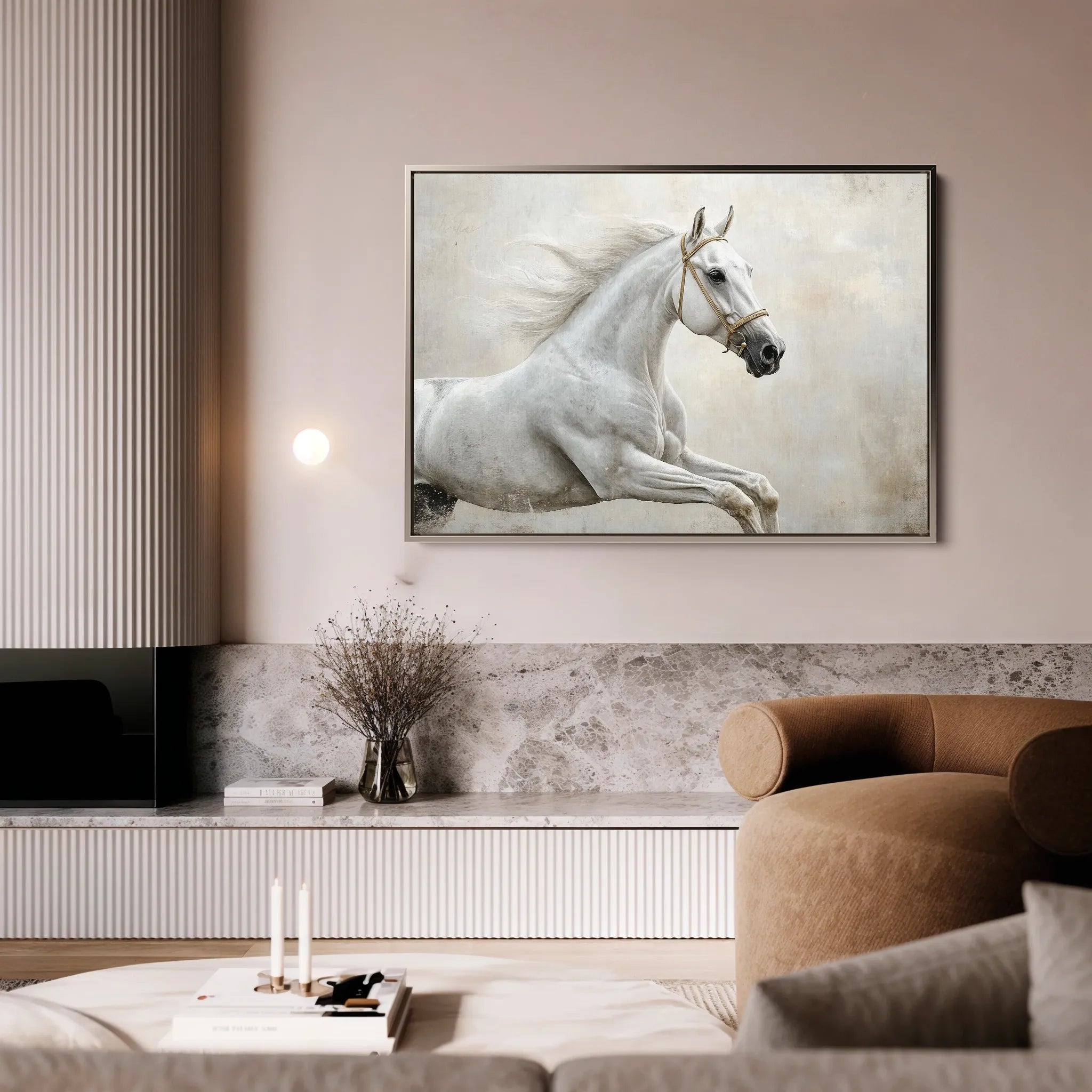 Horses 174 Canvas Art 60 x 40 cm / Black