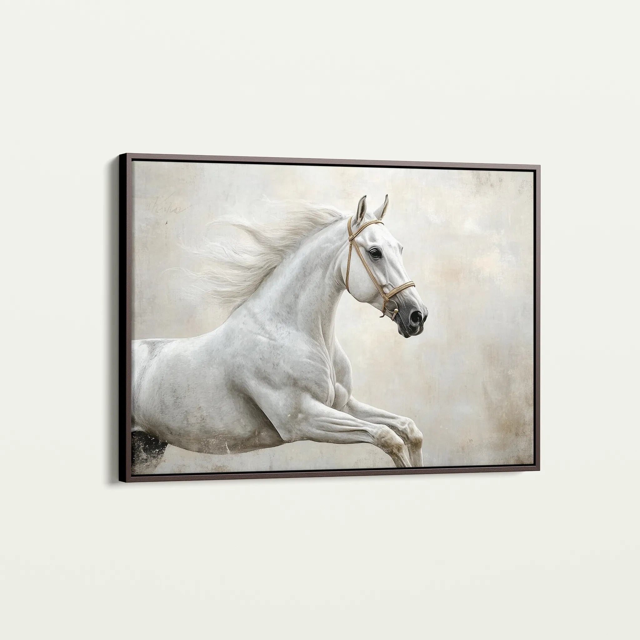 Horses 174 Canvas Art 60 x 40 cm / Black