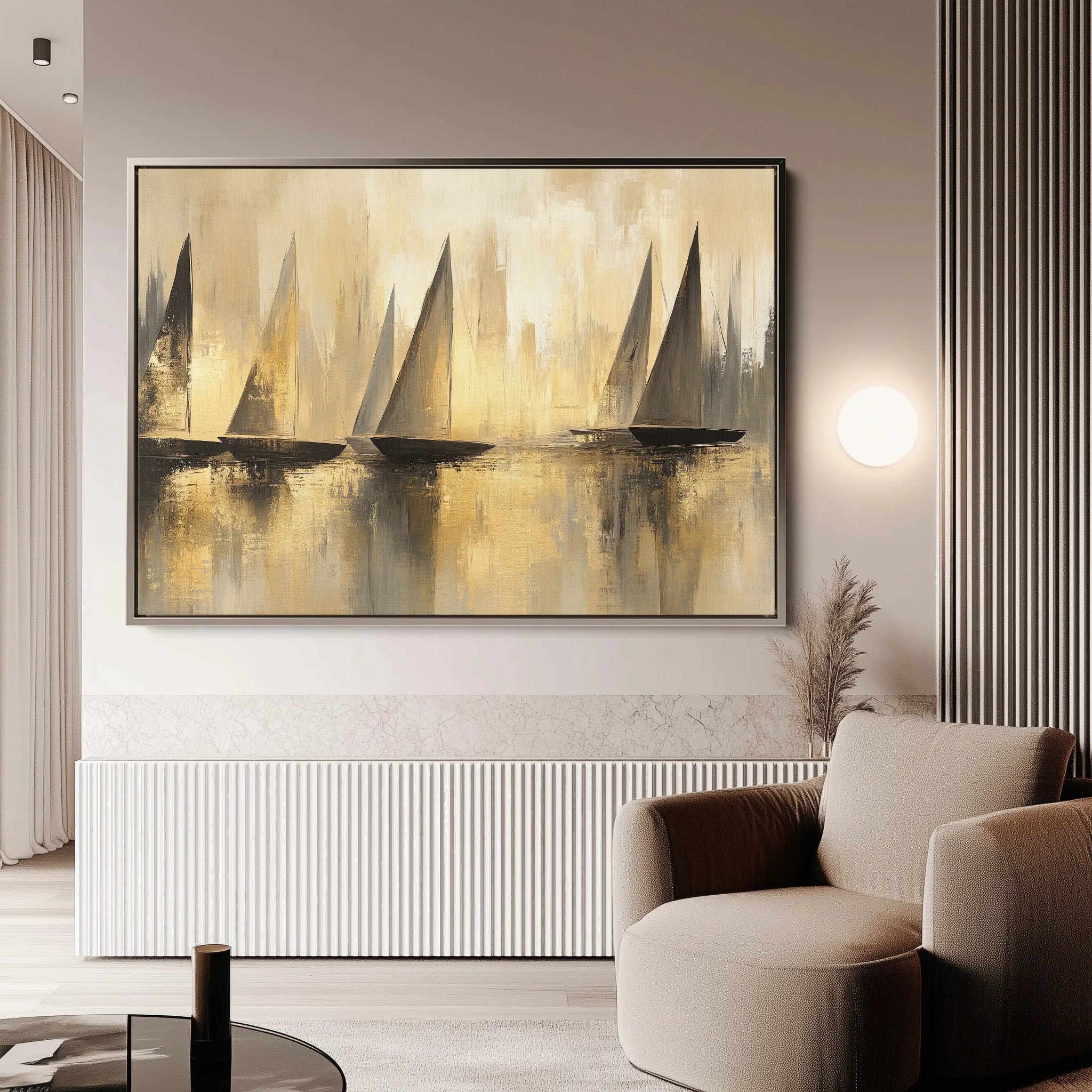 Landscape 174 Canvas Art 60 x 40 cm / Black