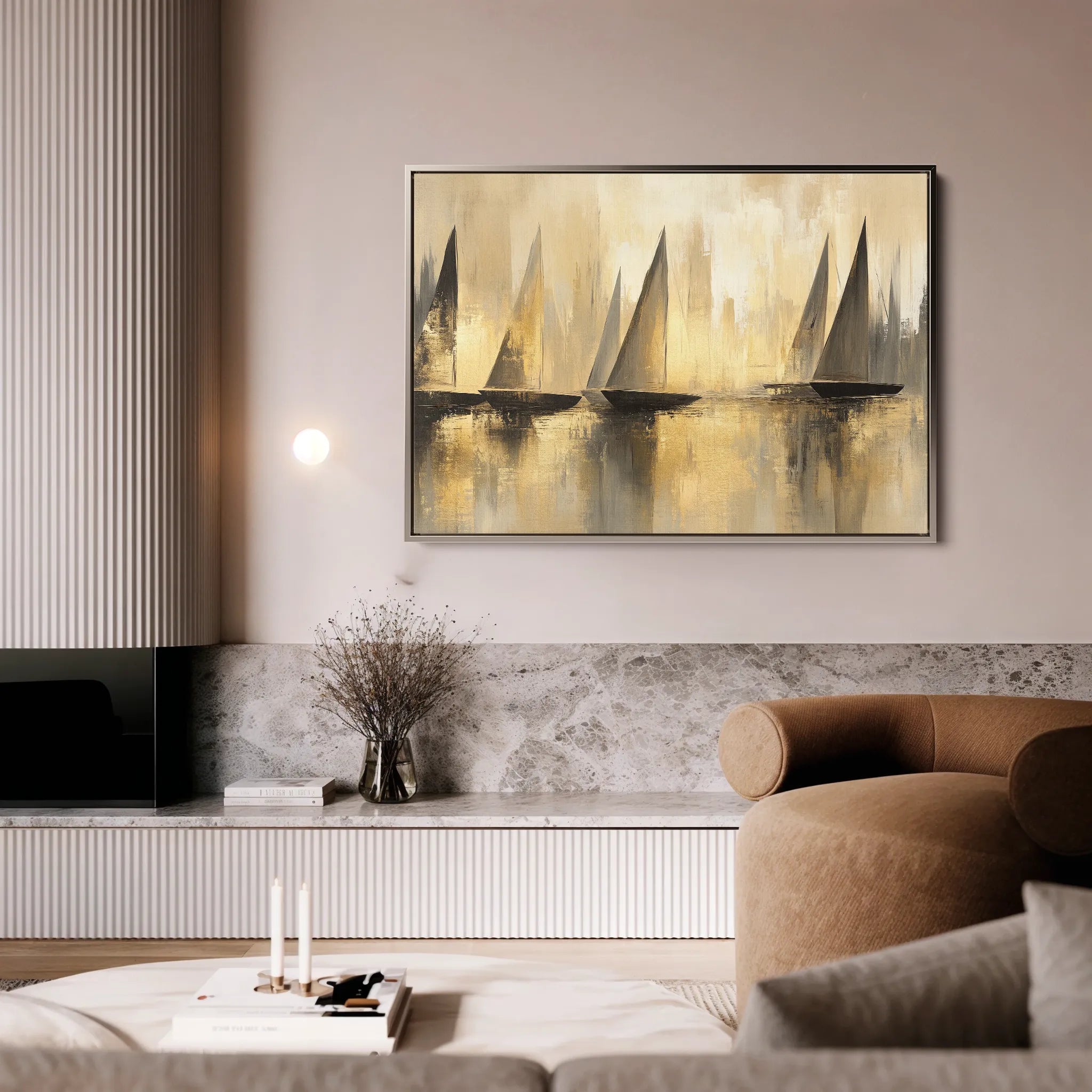 Landscape 174 Canvas Art 60 x 40 cm / Black