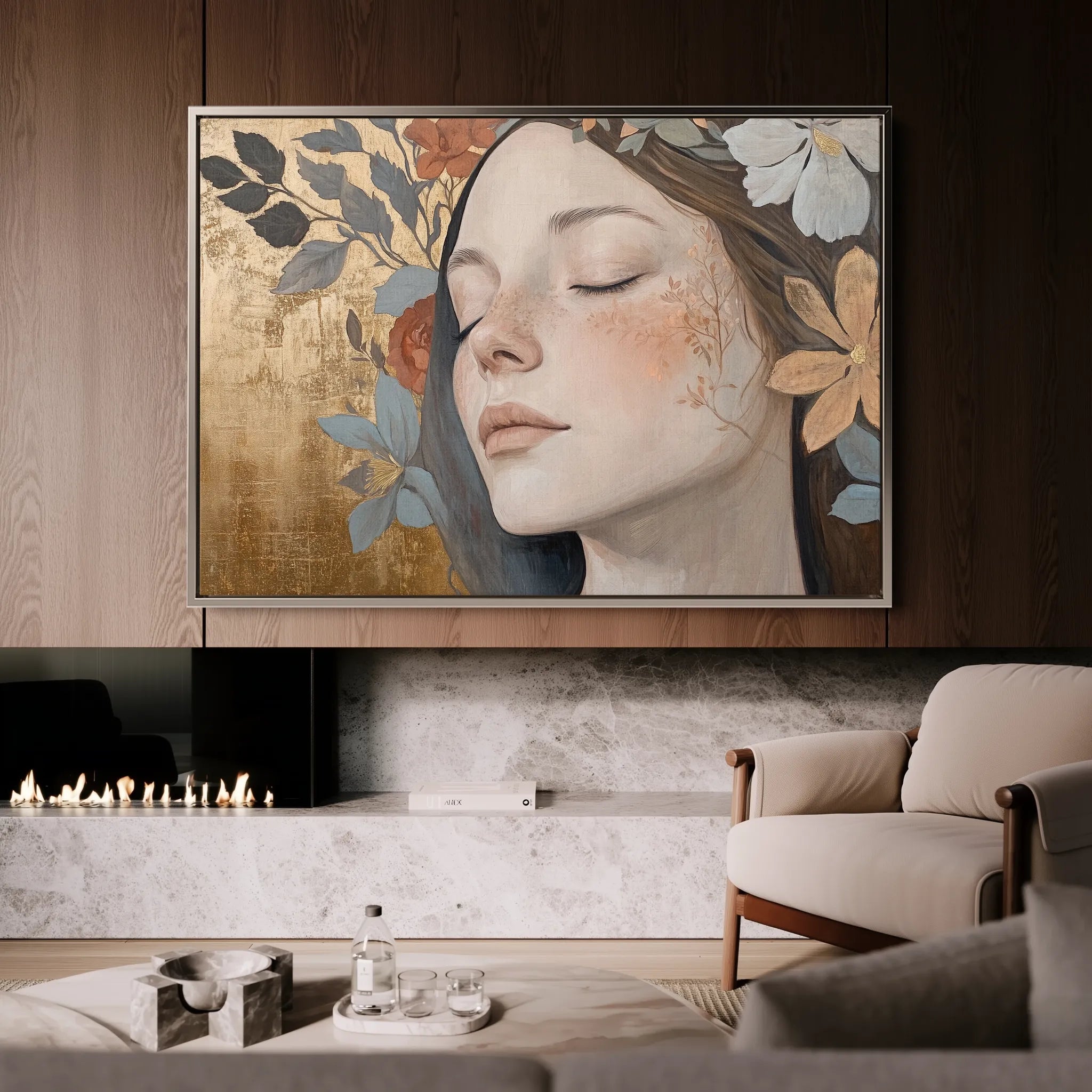Portrait 174 Canvas Art 60 x 40 cm / Black