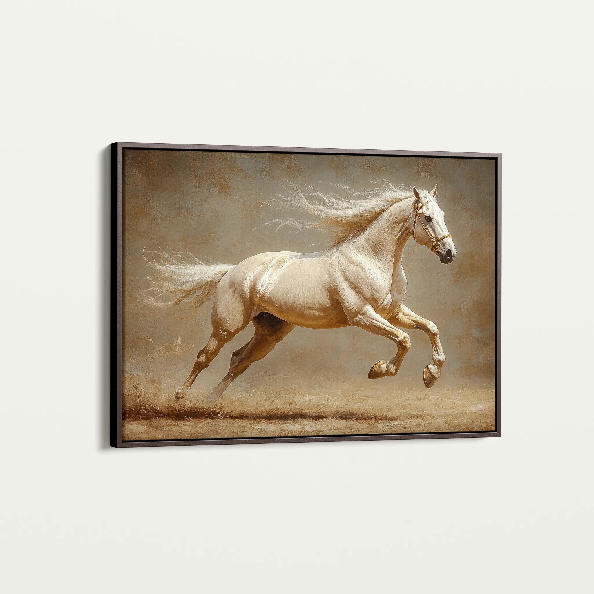Horses 175 Canvas Art 60 x 40 cm / Black