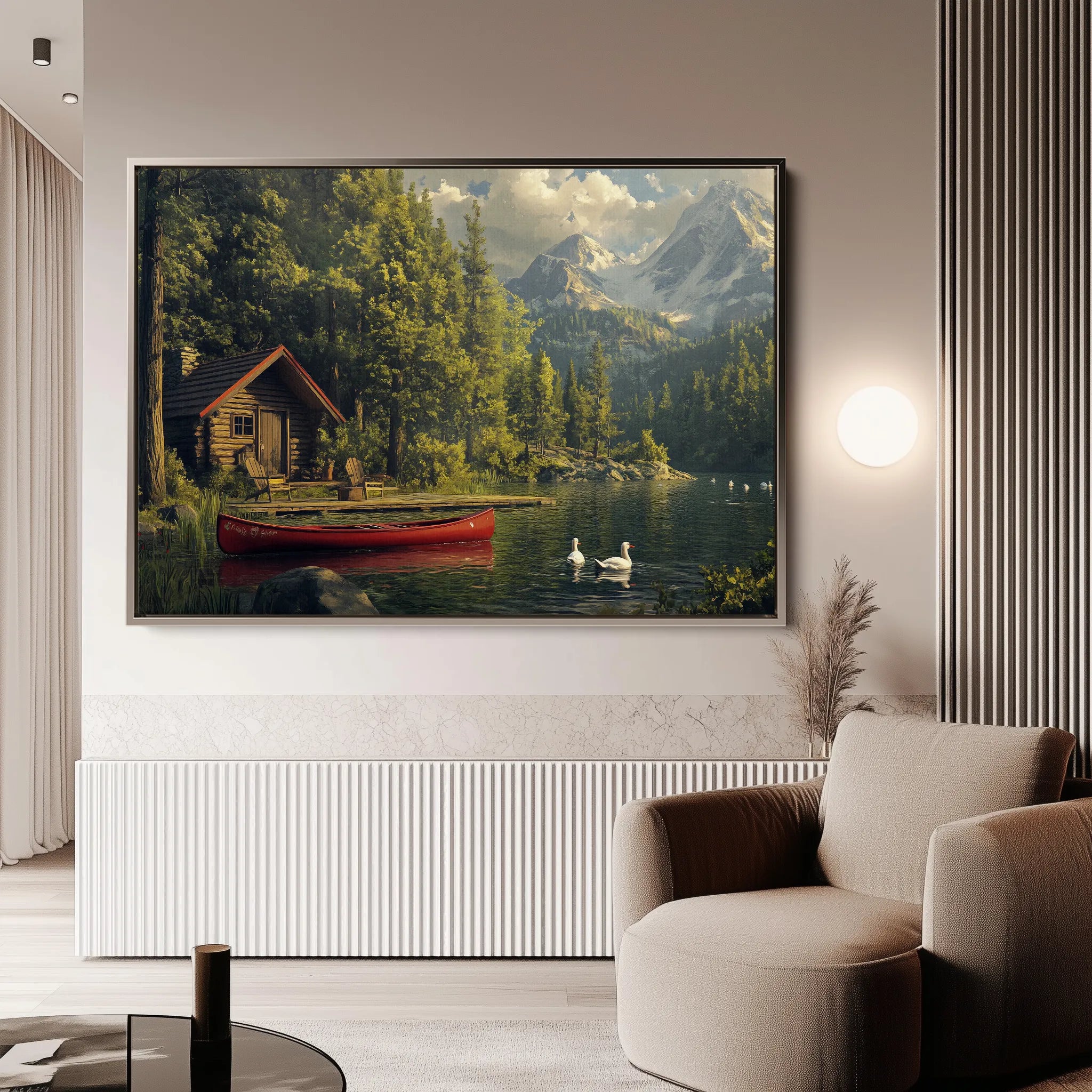 Landscape 175 Canvas Art 60 x 40 cm / Black