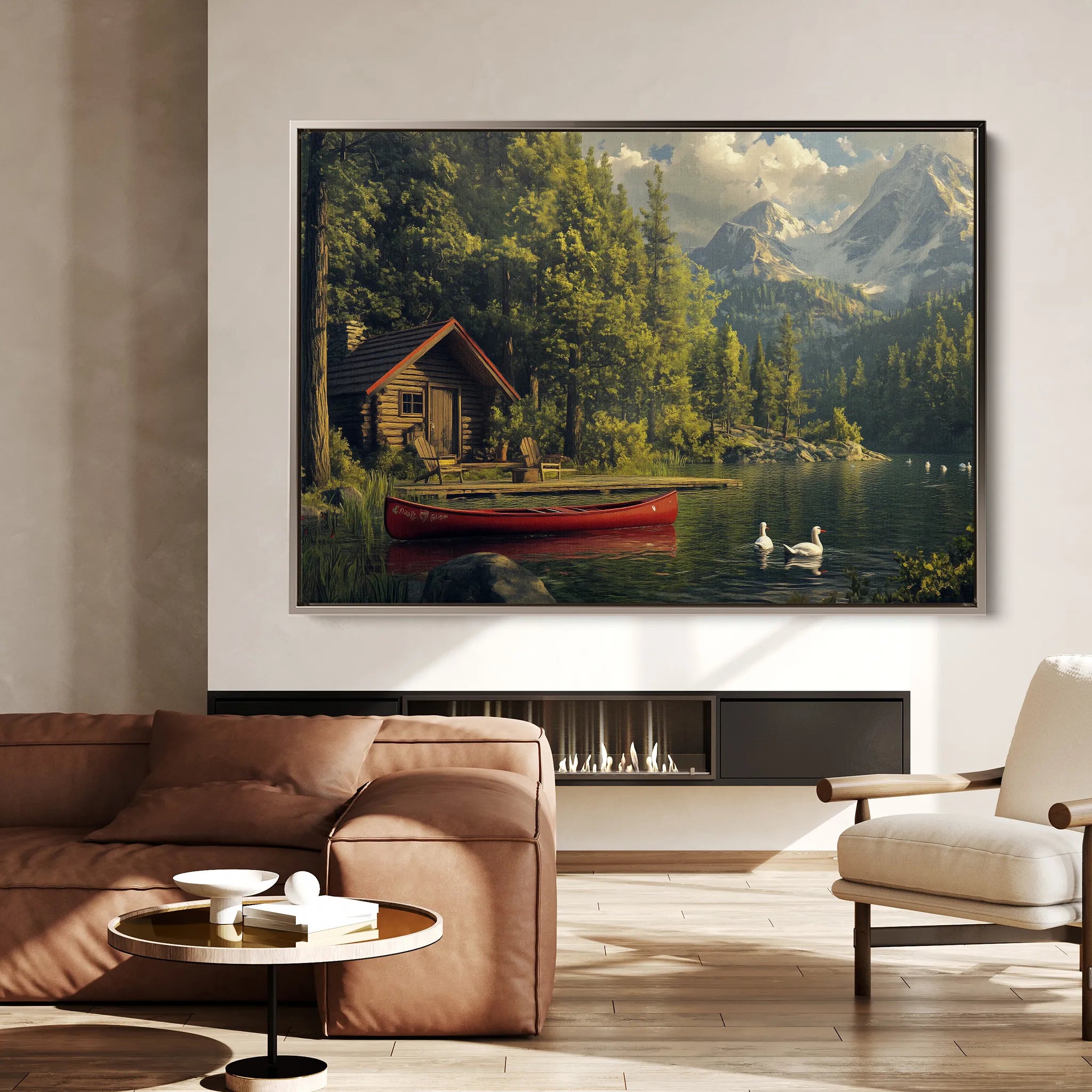 Landscape 175 Canvas Art 60 x 40 cm / Black