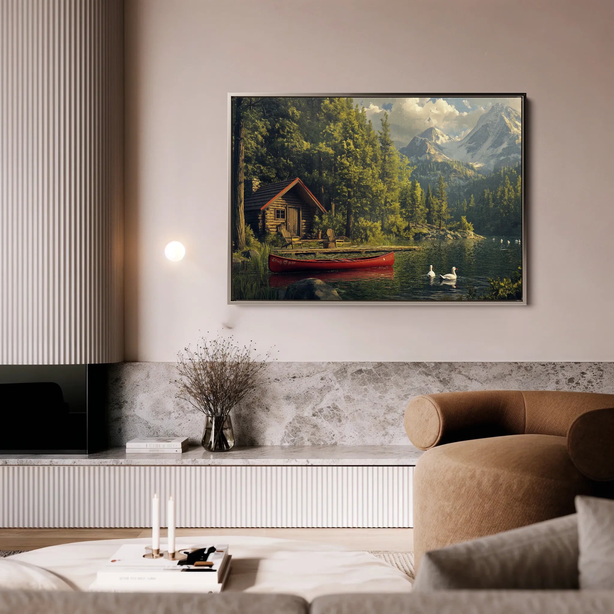 Landscape 175 Canvas Art 60 x 40 cm / Black