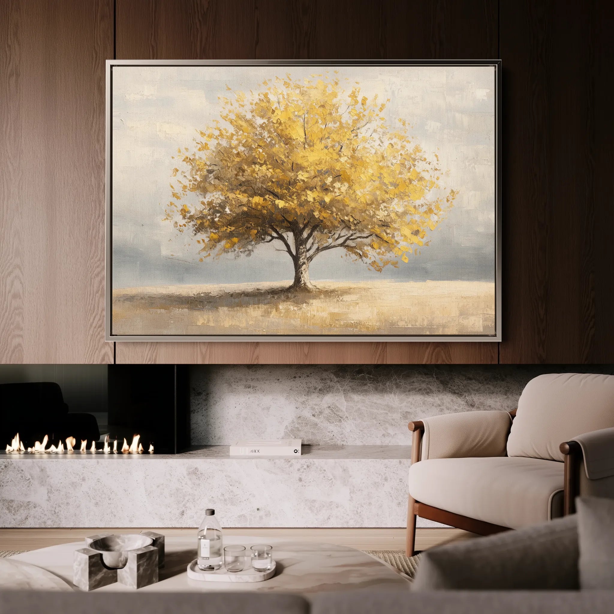Landscape 176 Canvas Art 60 x 40 cm / Black