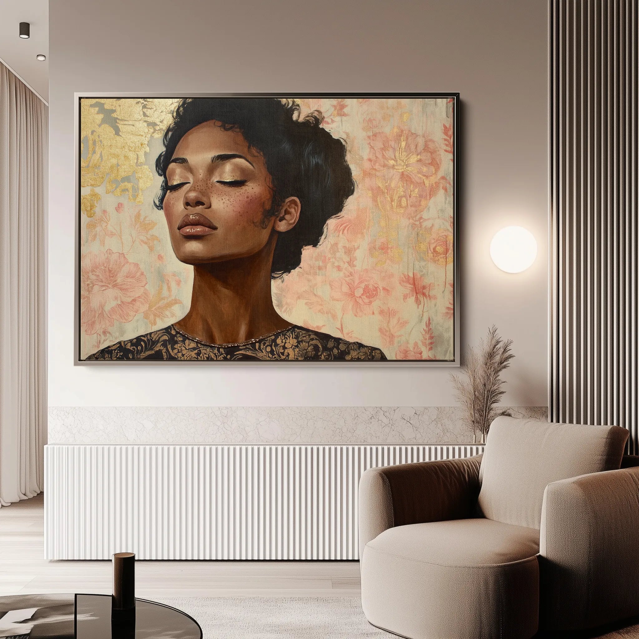 Portrait 176 Canvas Art 60 x 40 cm / Black