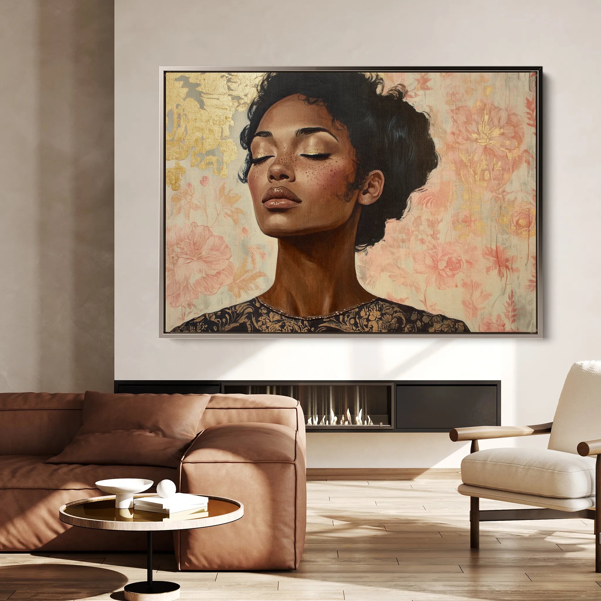 Portrait 176 Canvas Art 60 x 40 cm / Black