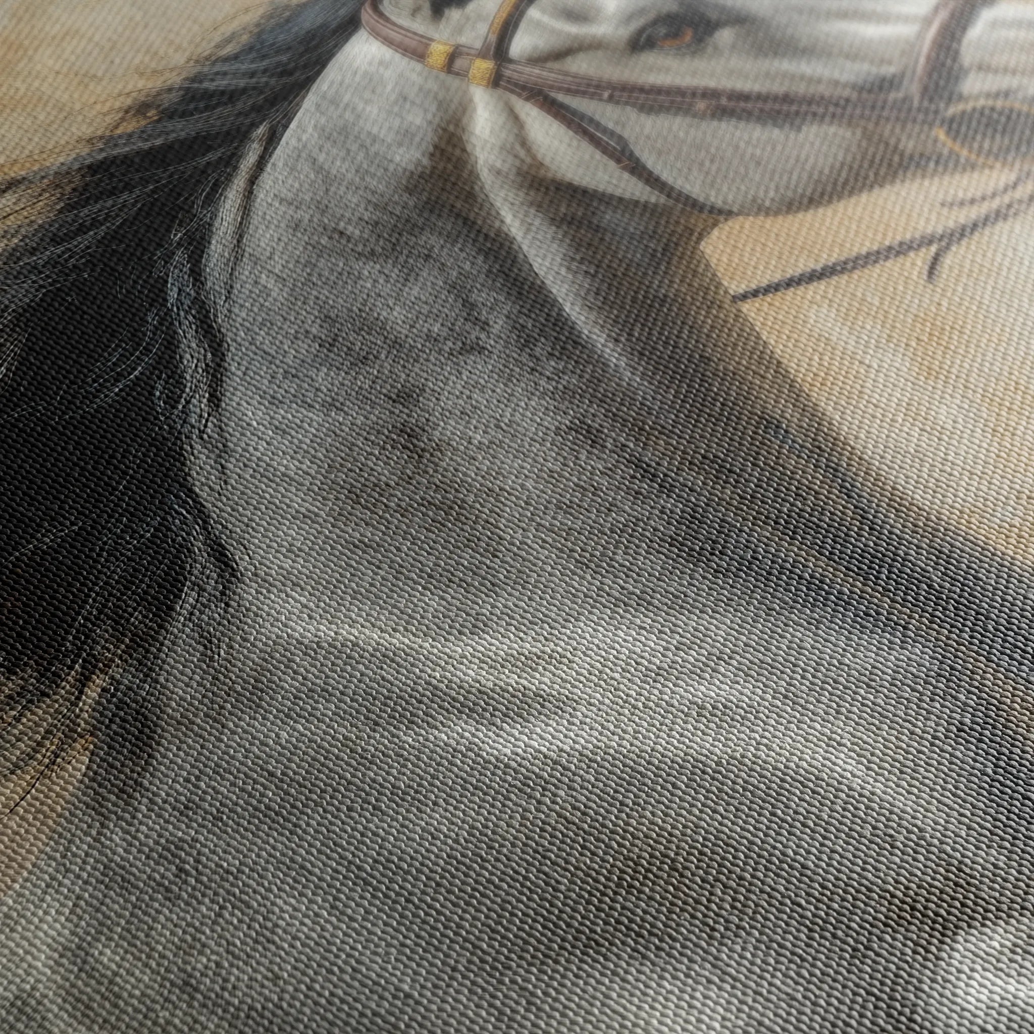 Horses 177 Canvas Art 60 x 40 cm / Black