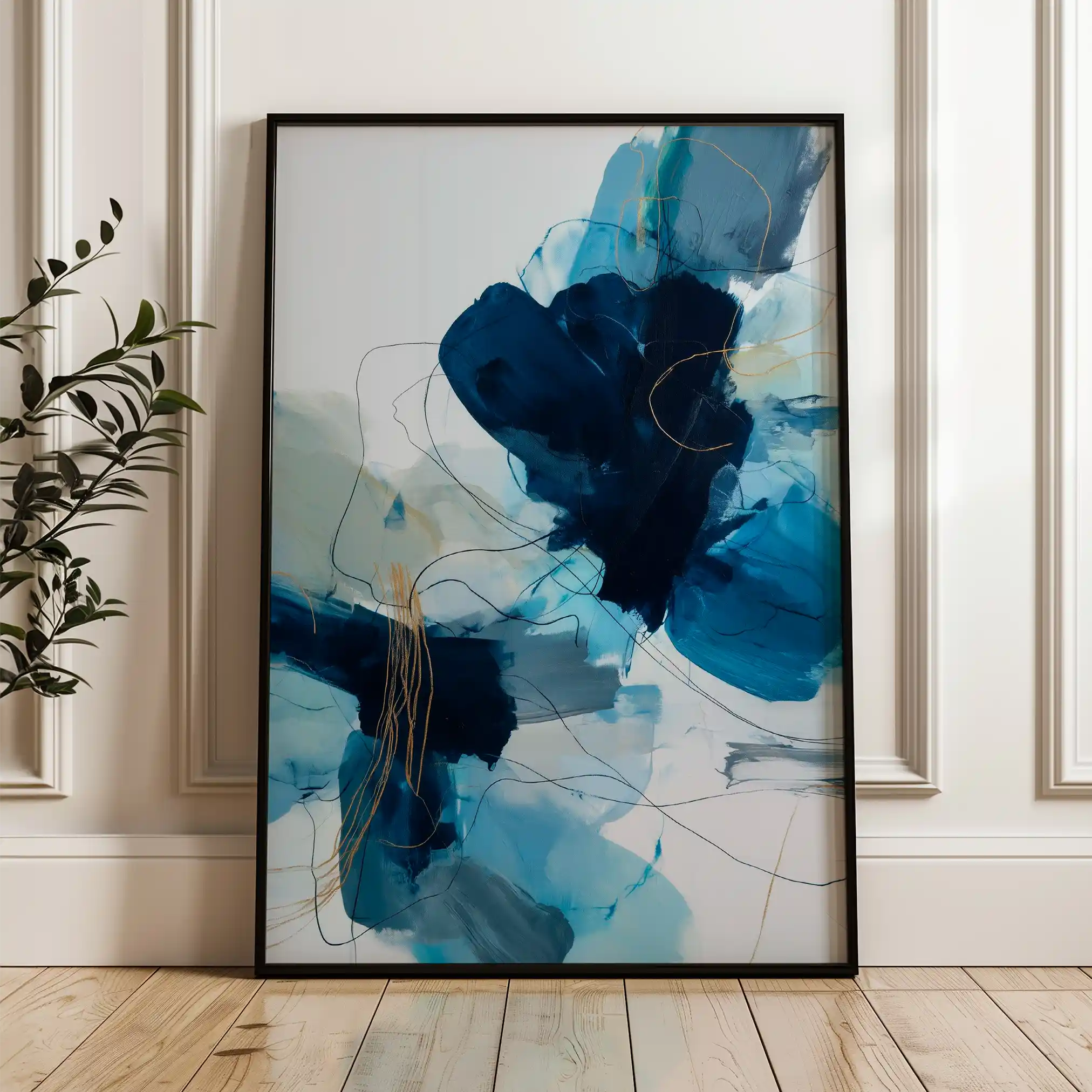 Abstract 1770 Canvas Art 60 x 40 cm / Black