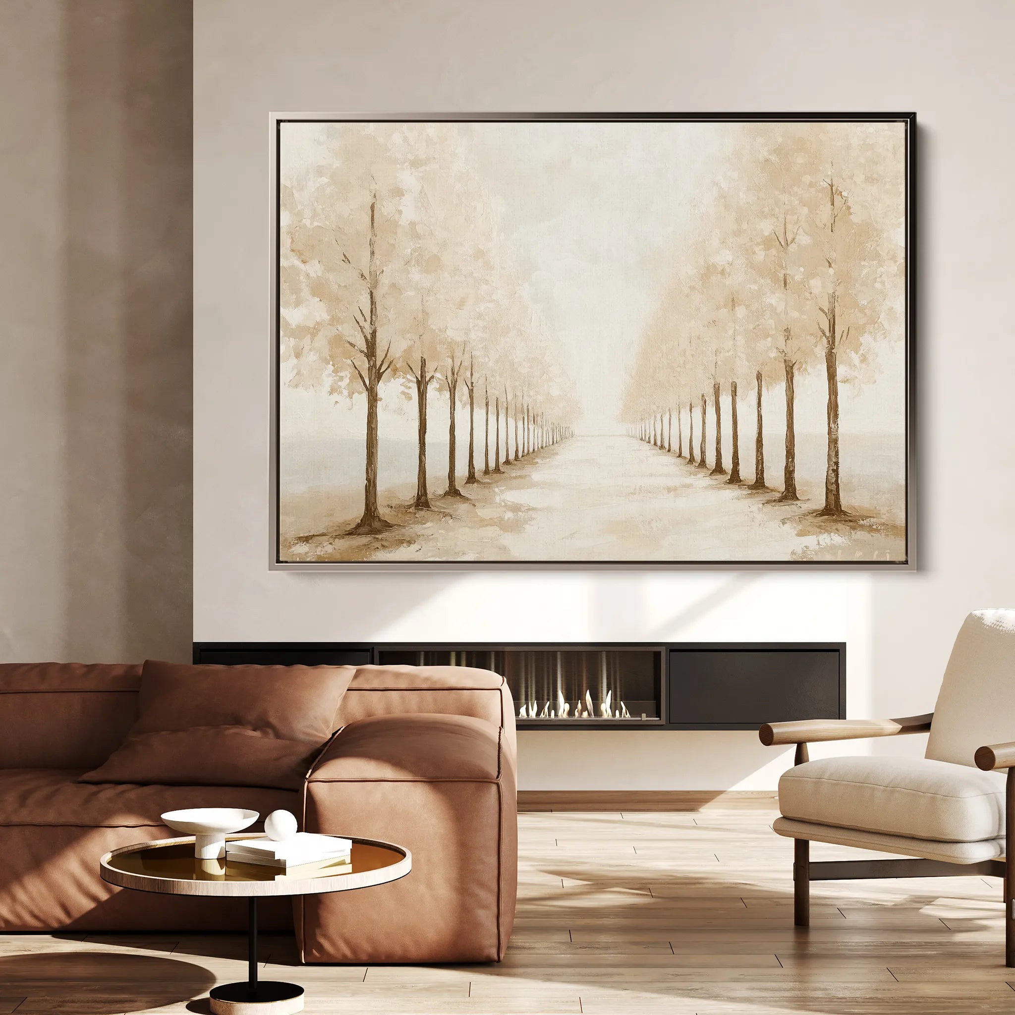 Landscape 178 Canvas Art 60 x 40 cm / Black