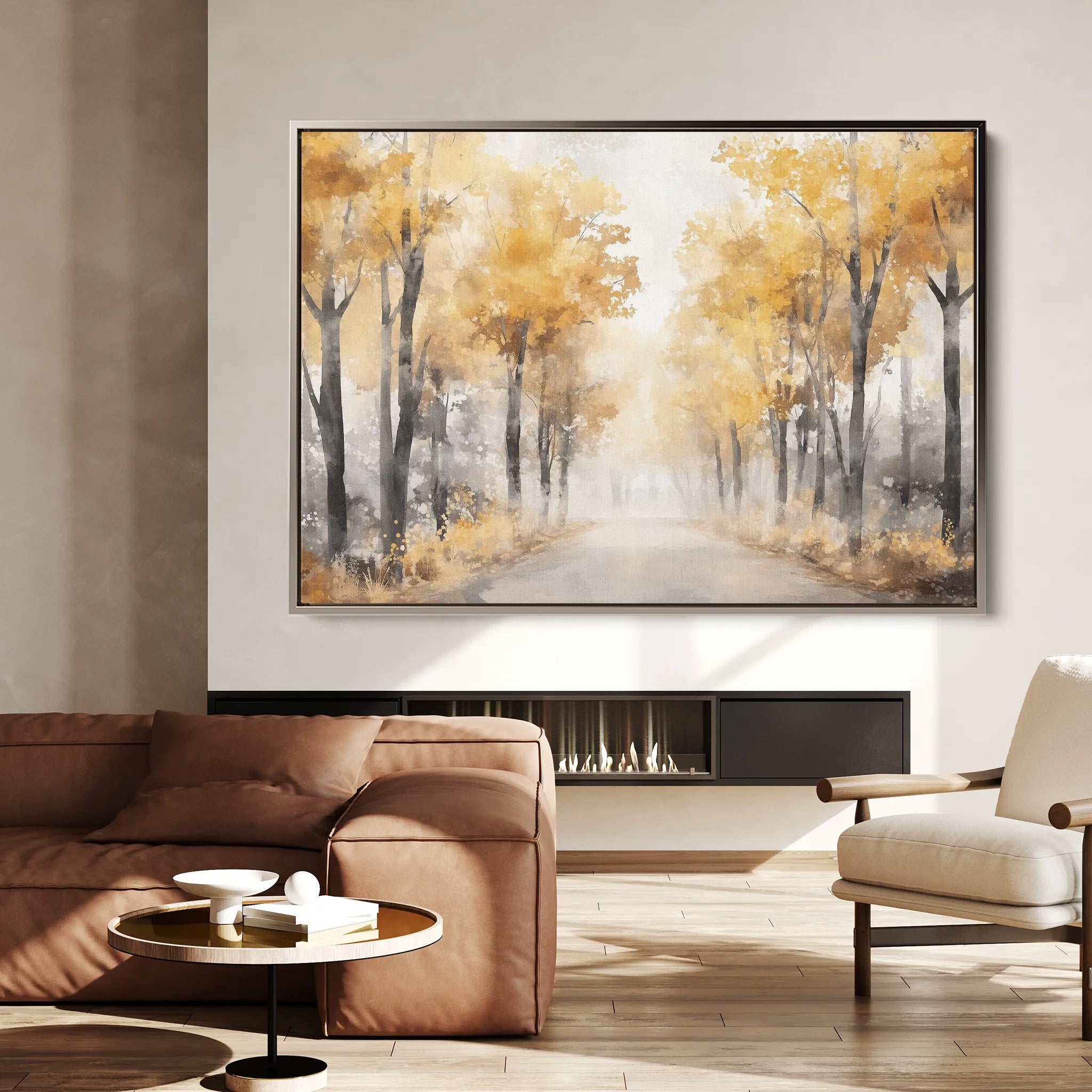 Landscape 179 Canvas Art 60 x 40 cm / Black