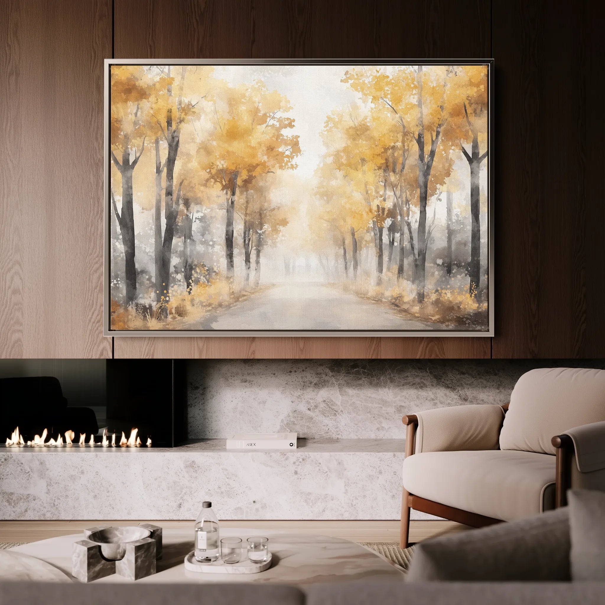 Landscape 179 Canvas Art 60 x 40 cm / Black