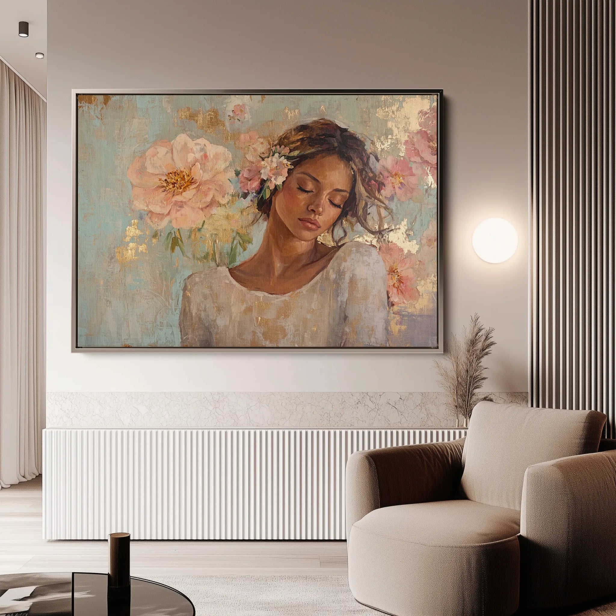 Portrait 179 Canvas Art 60 x 40 cm / Black
