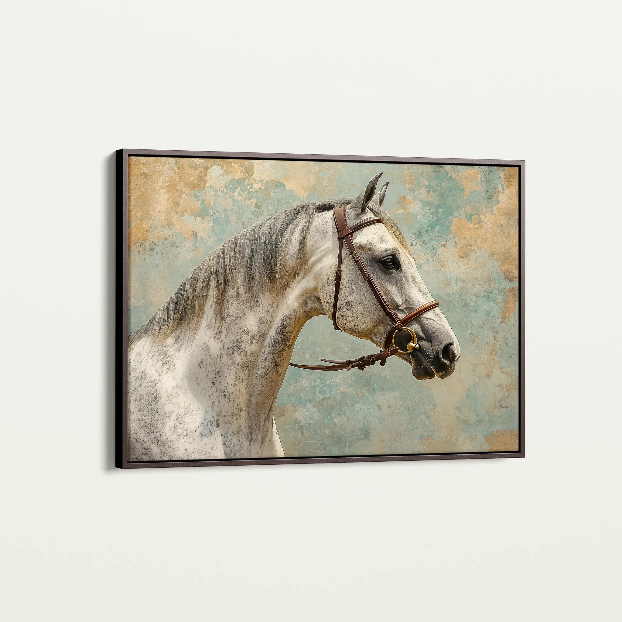 Horses 180 Canvas Art 60 x 40 cm / Black