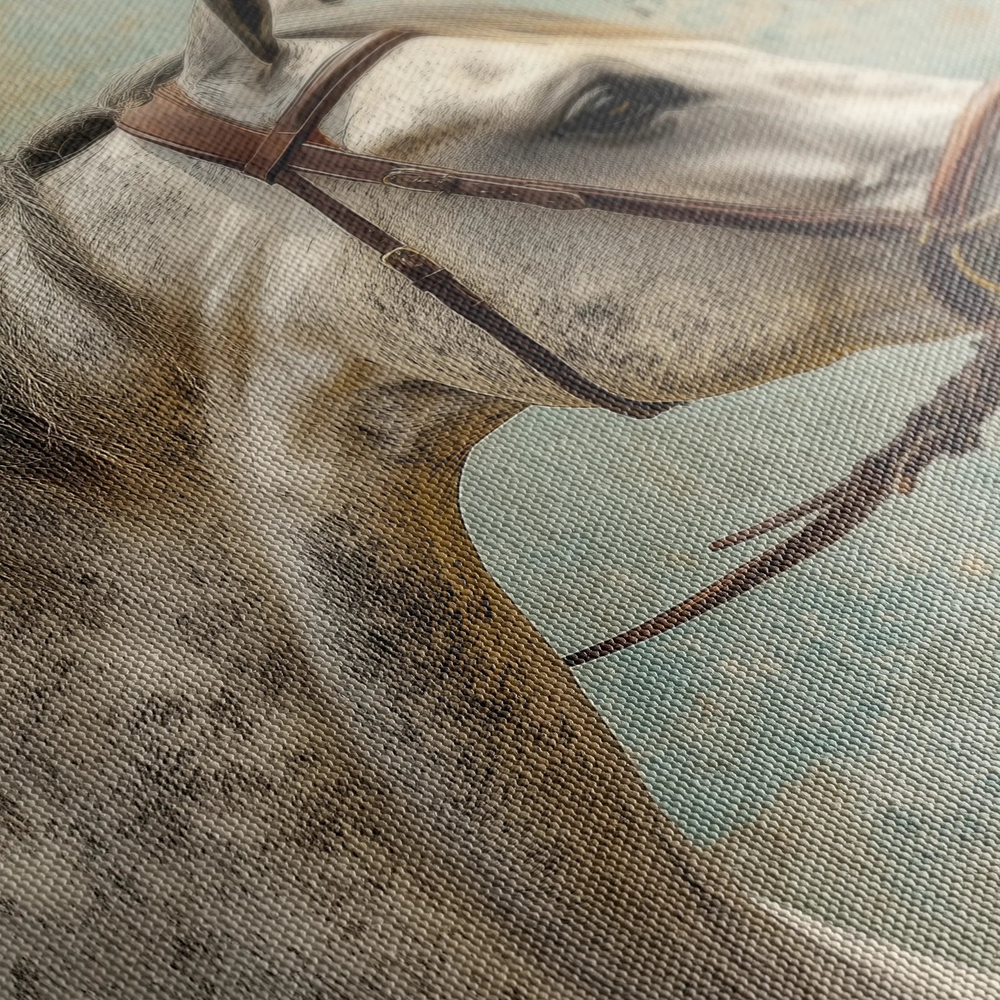 Horses 180 Canvas Art 60 x 40 cm / Black