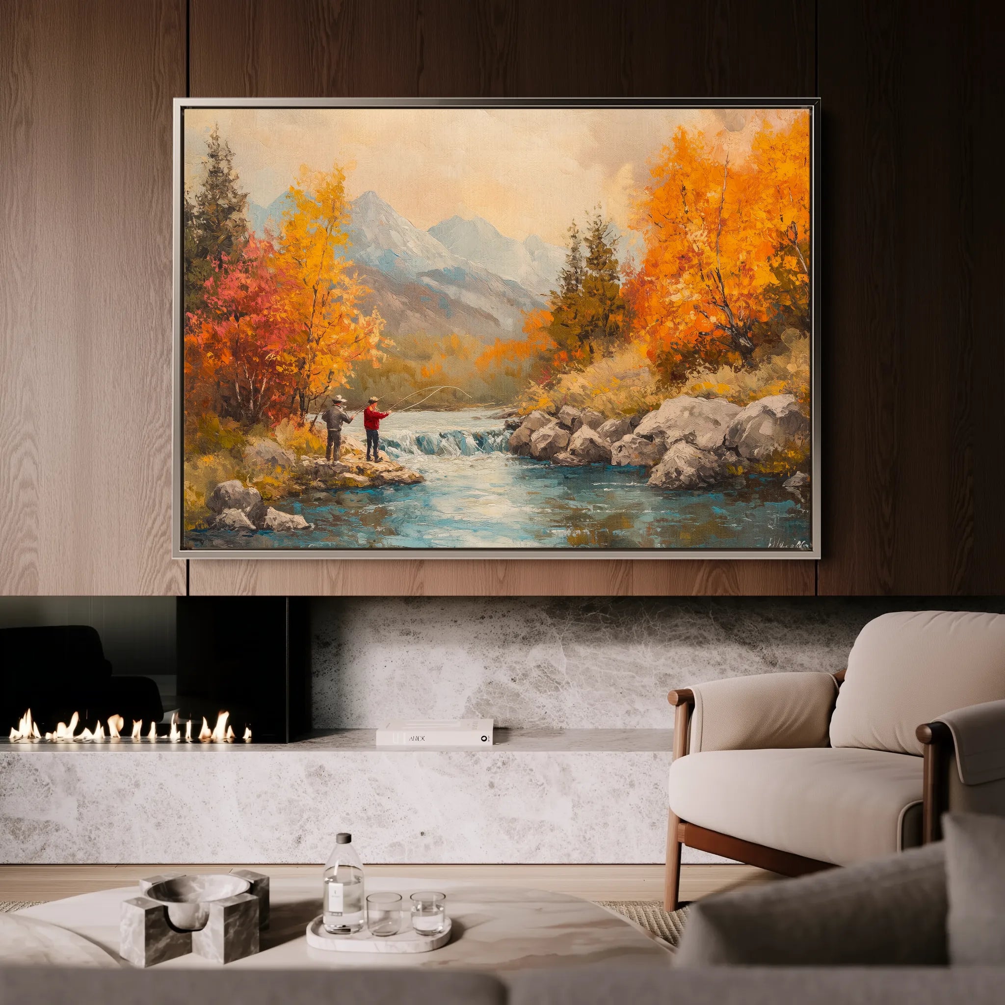 Landscape 180 Canvas Art 60 x 40 cm / Black