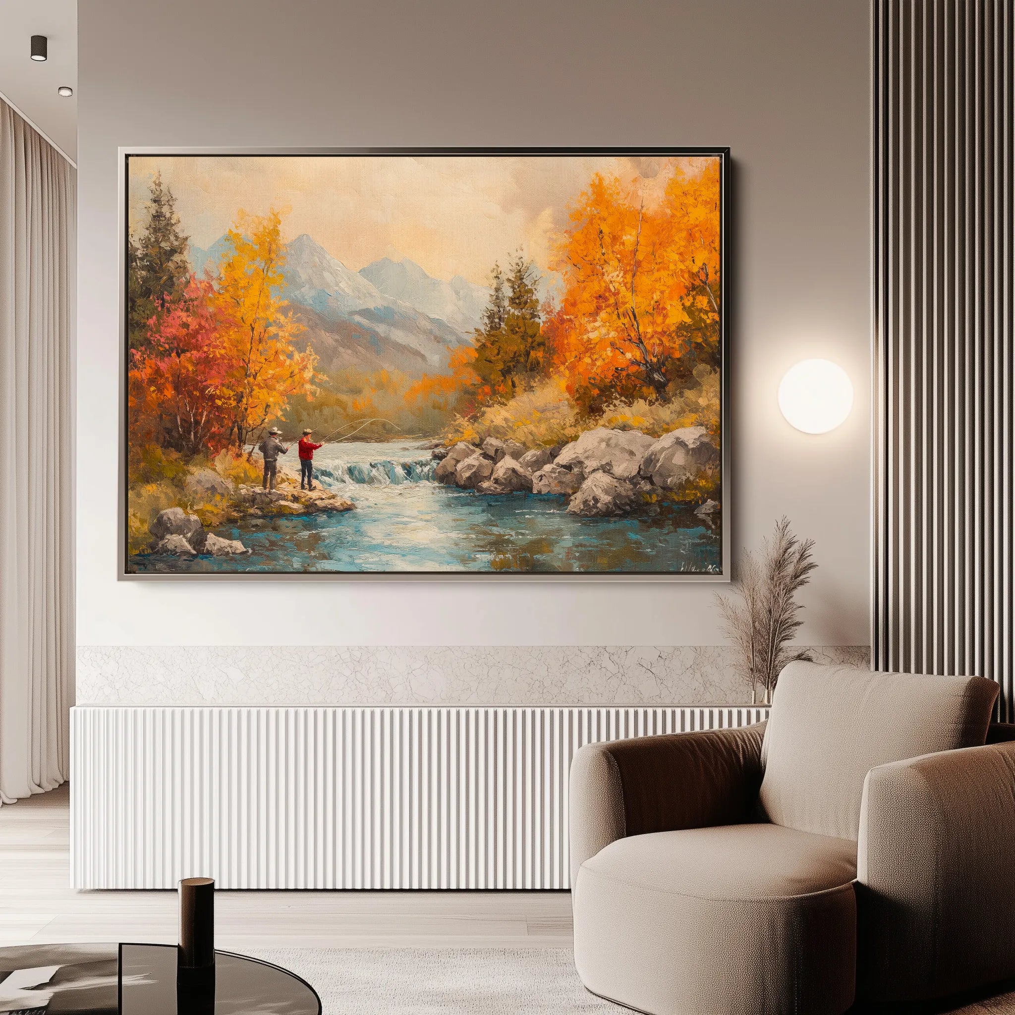 Landscape 180 Canvas Art 60 x 40 cm / Black