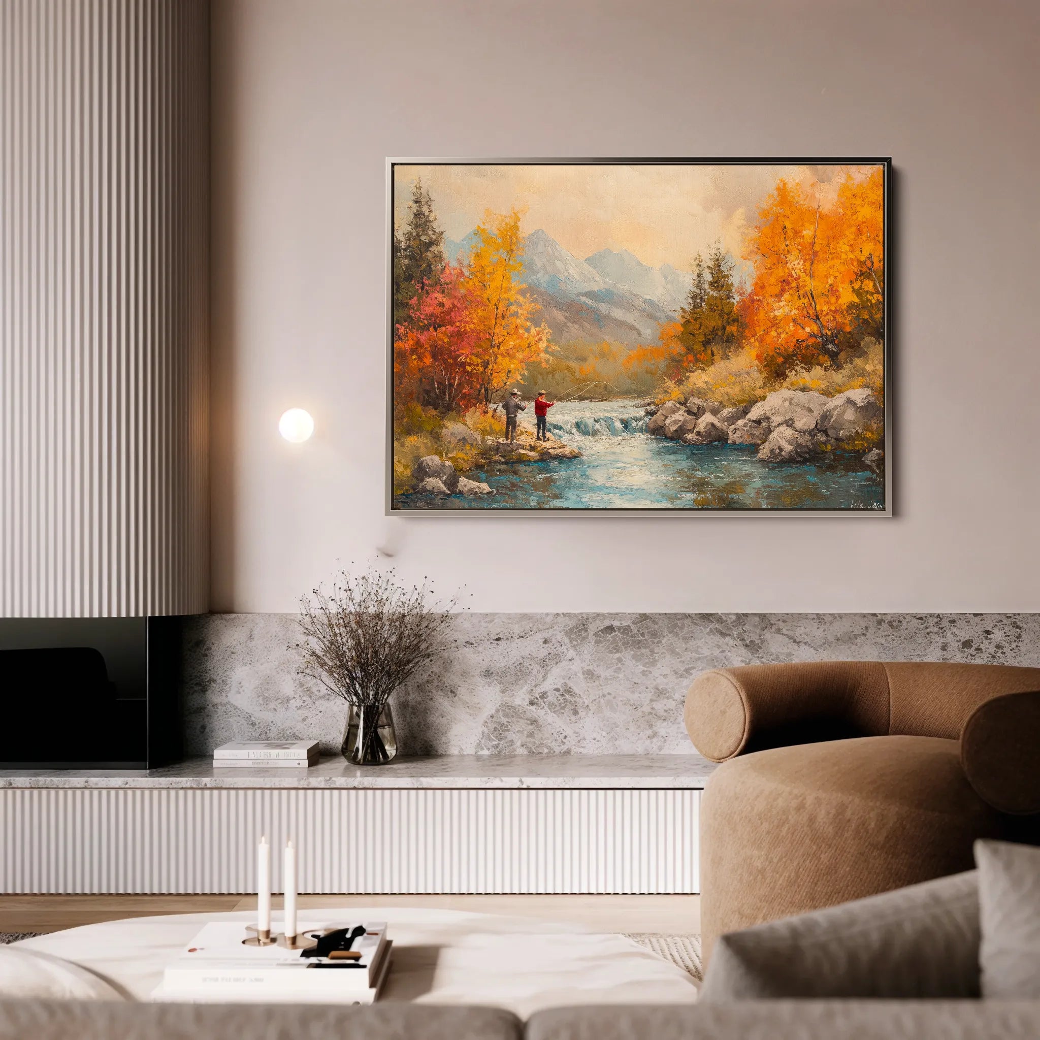 Landscape 180 Canvas Art 60 x 40 cm / Black