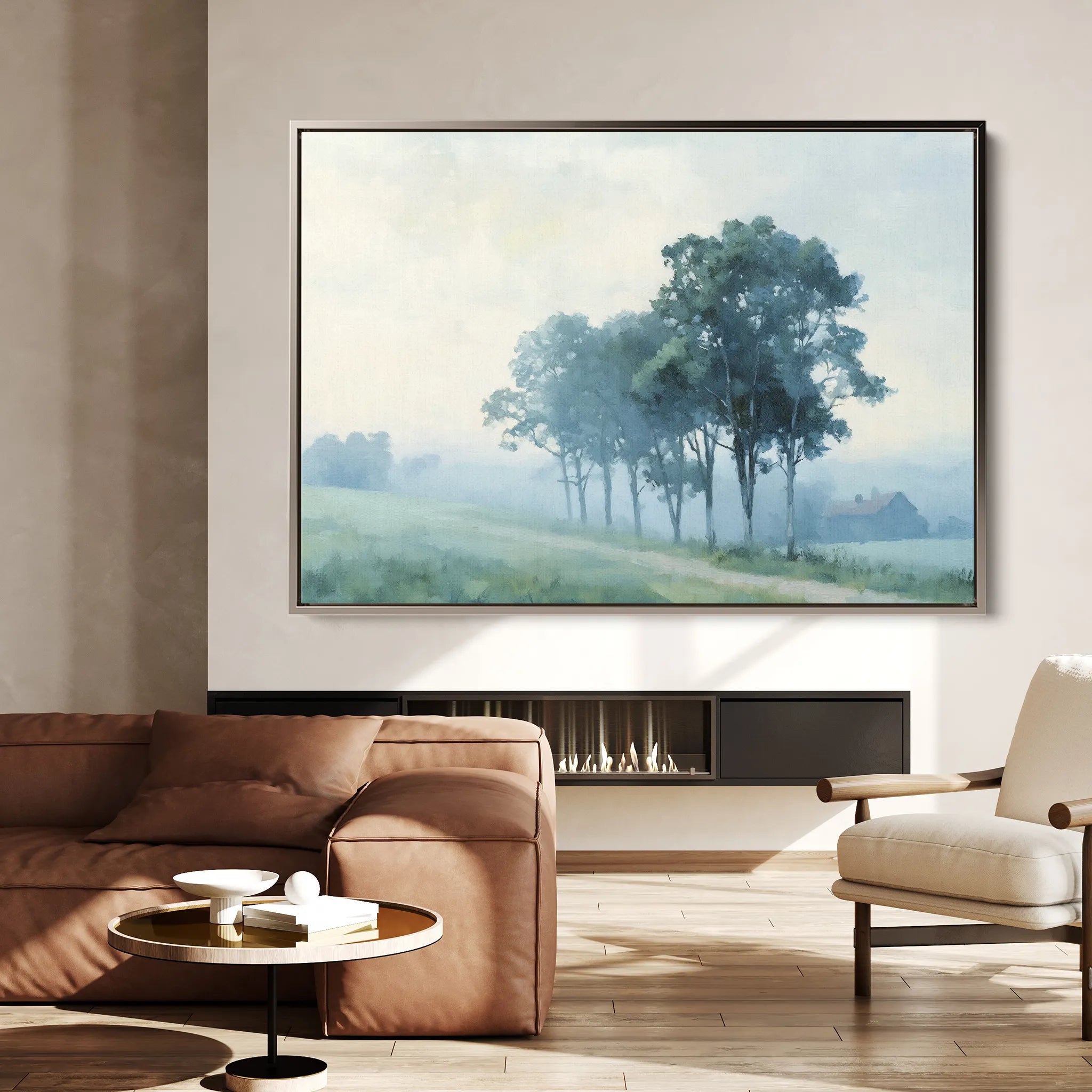 Landscape 181 Canvas Art 60 x 40 cm / Black