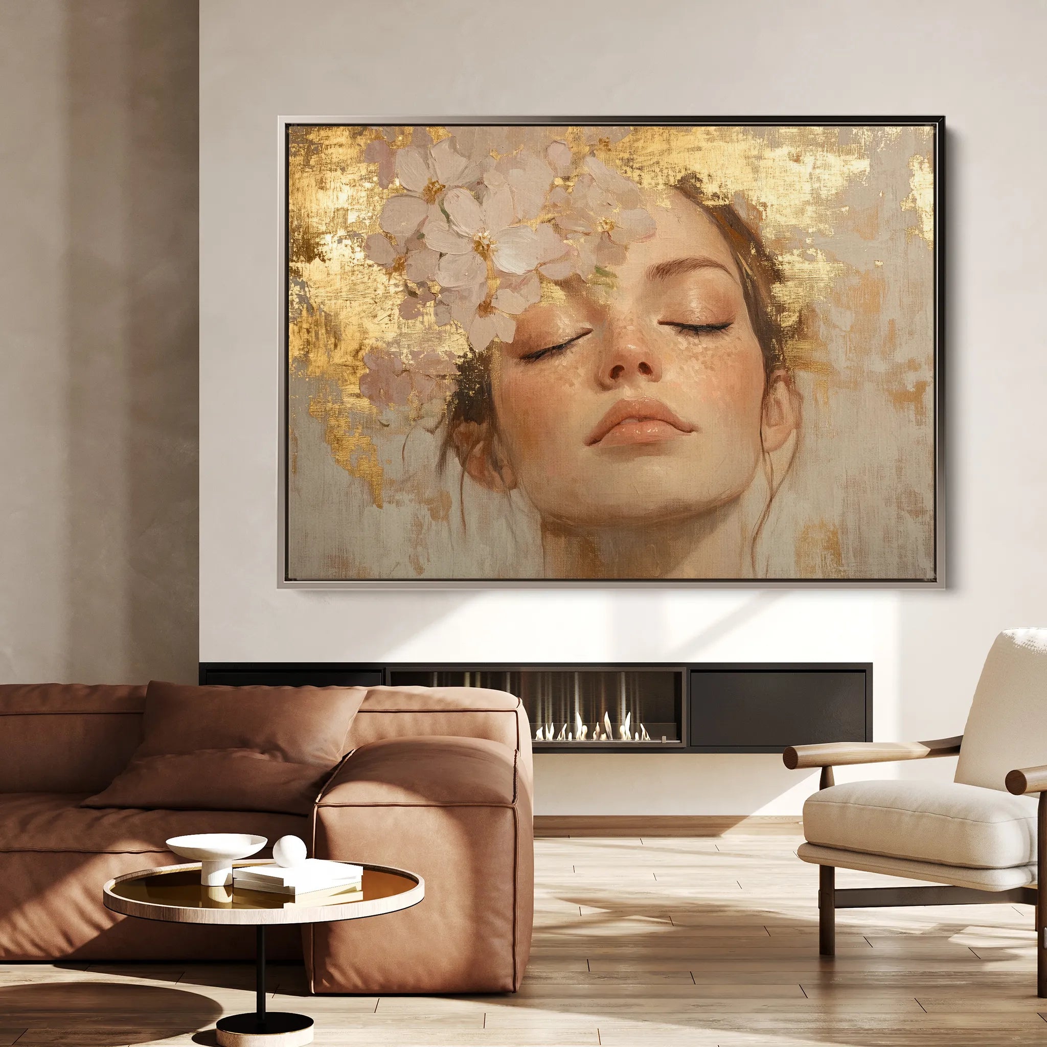 Portrait 182 Canvas Art 60 x 40 cm / Black