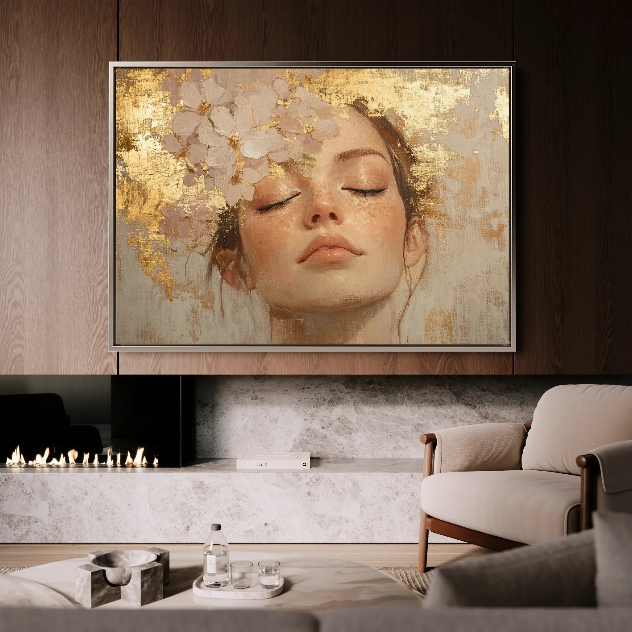 Portrait 182 Canvas Art 60 x 40 cm / Black