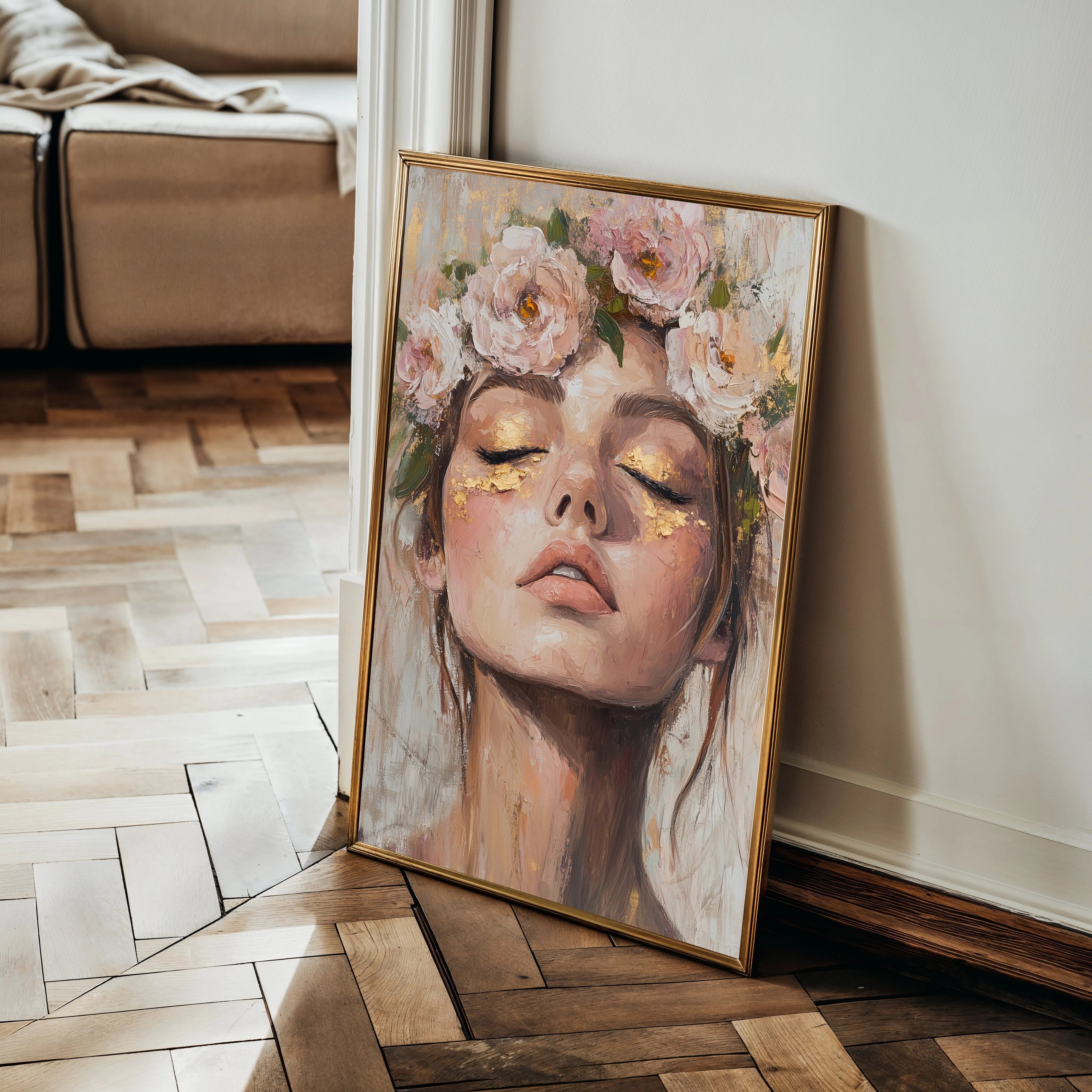 Portrait 183 Canvas Art 60 x 40 cm / Black