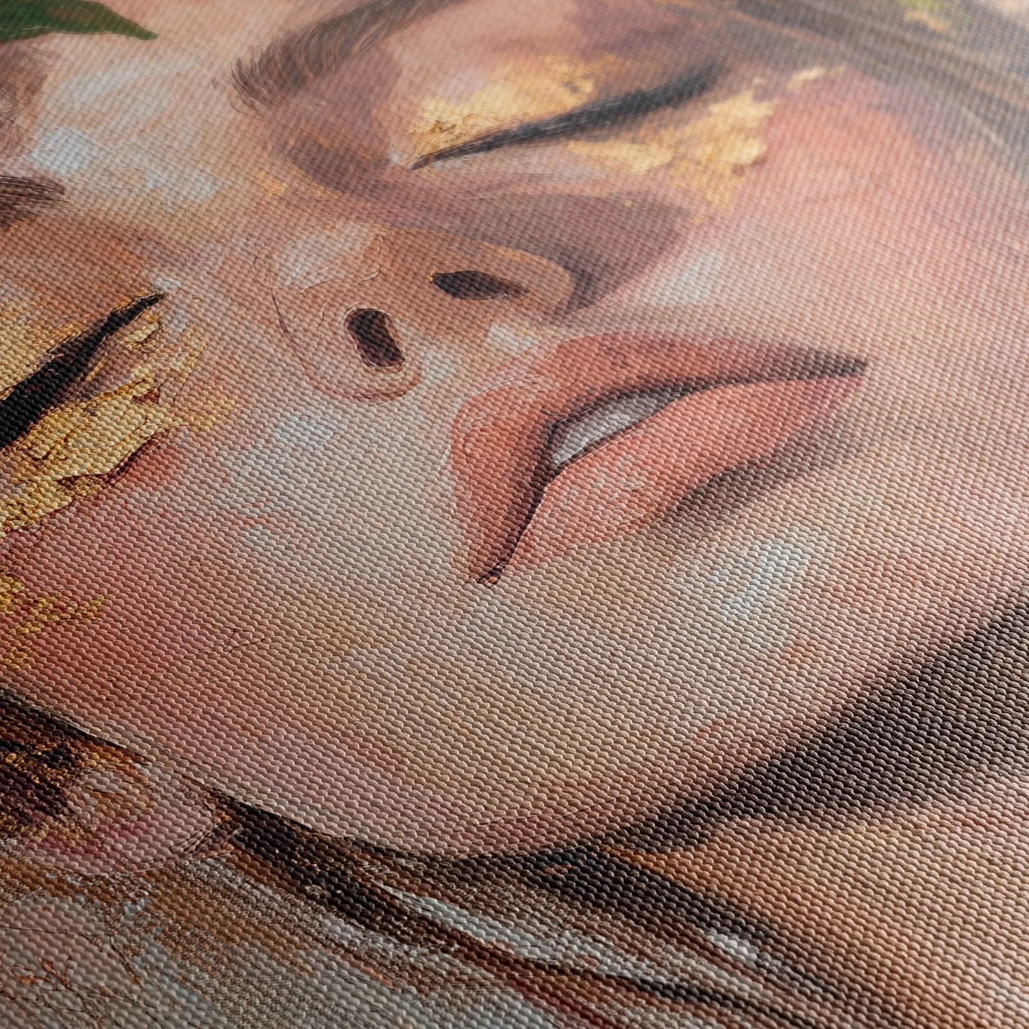 Portrait 183 Canvas Art 60 x 40 cm / Black