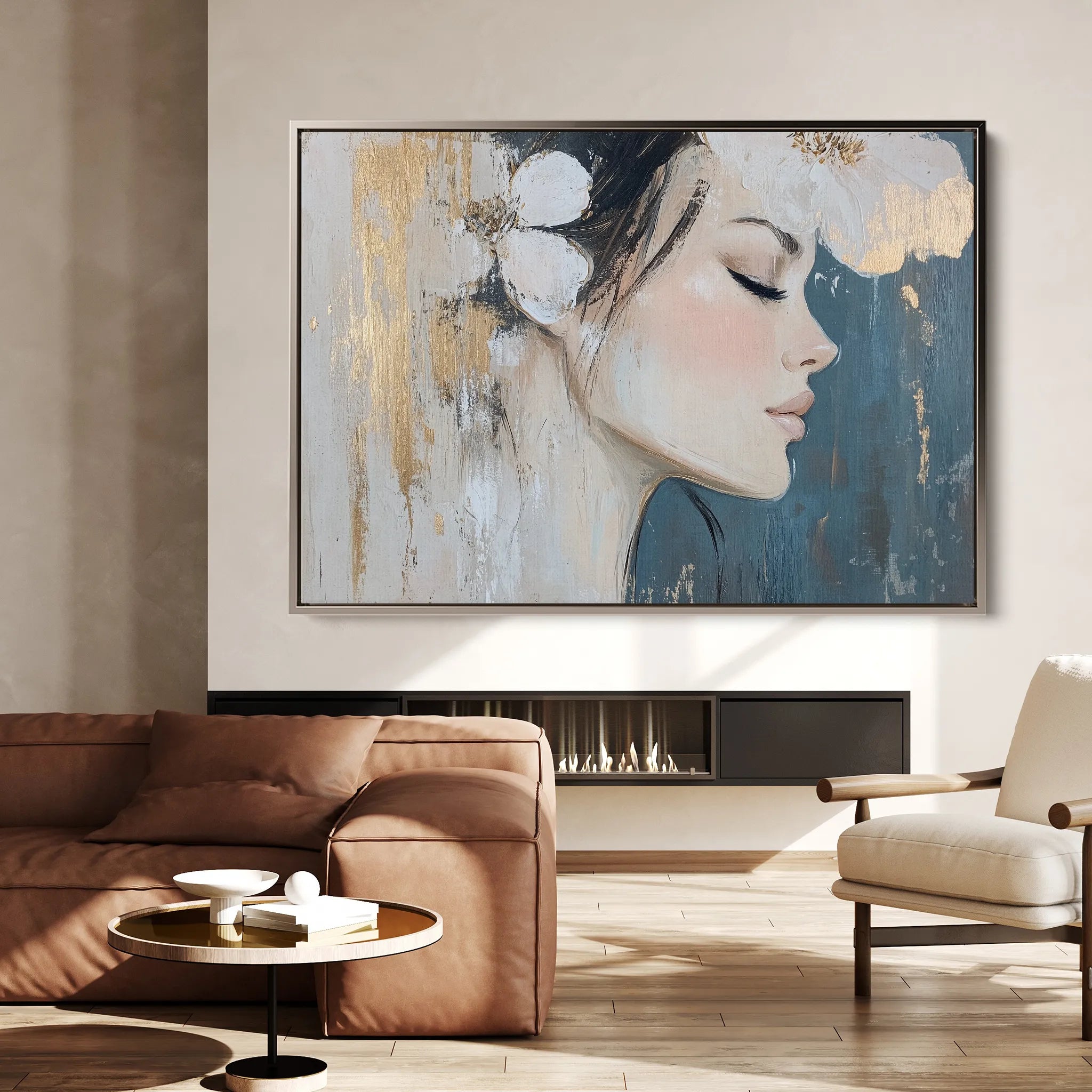 Portrait 184 Canvas Art 60 x 40 cm / Black