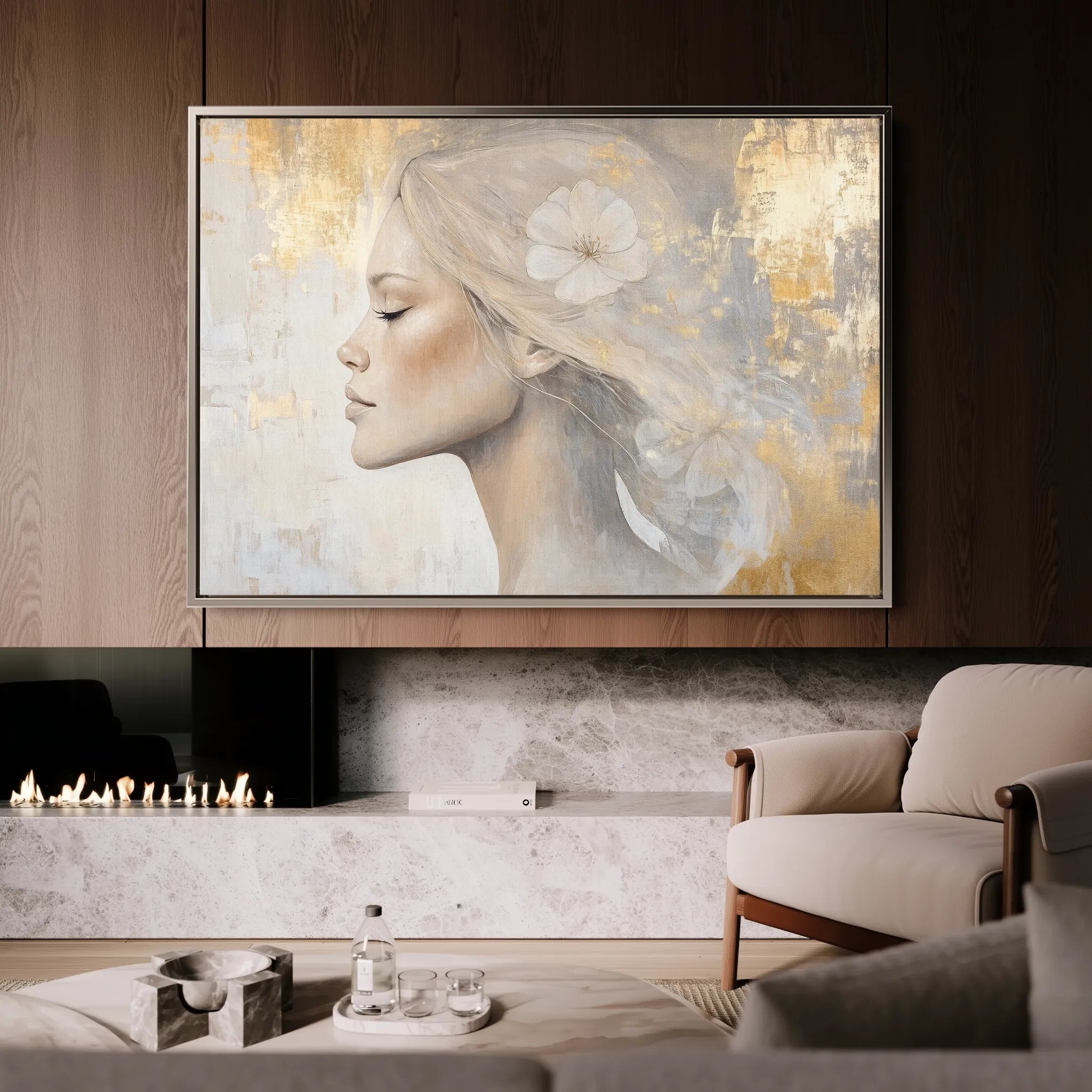 Portrait 186 Canvas Art 60 x 40 cm / Black