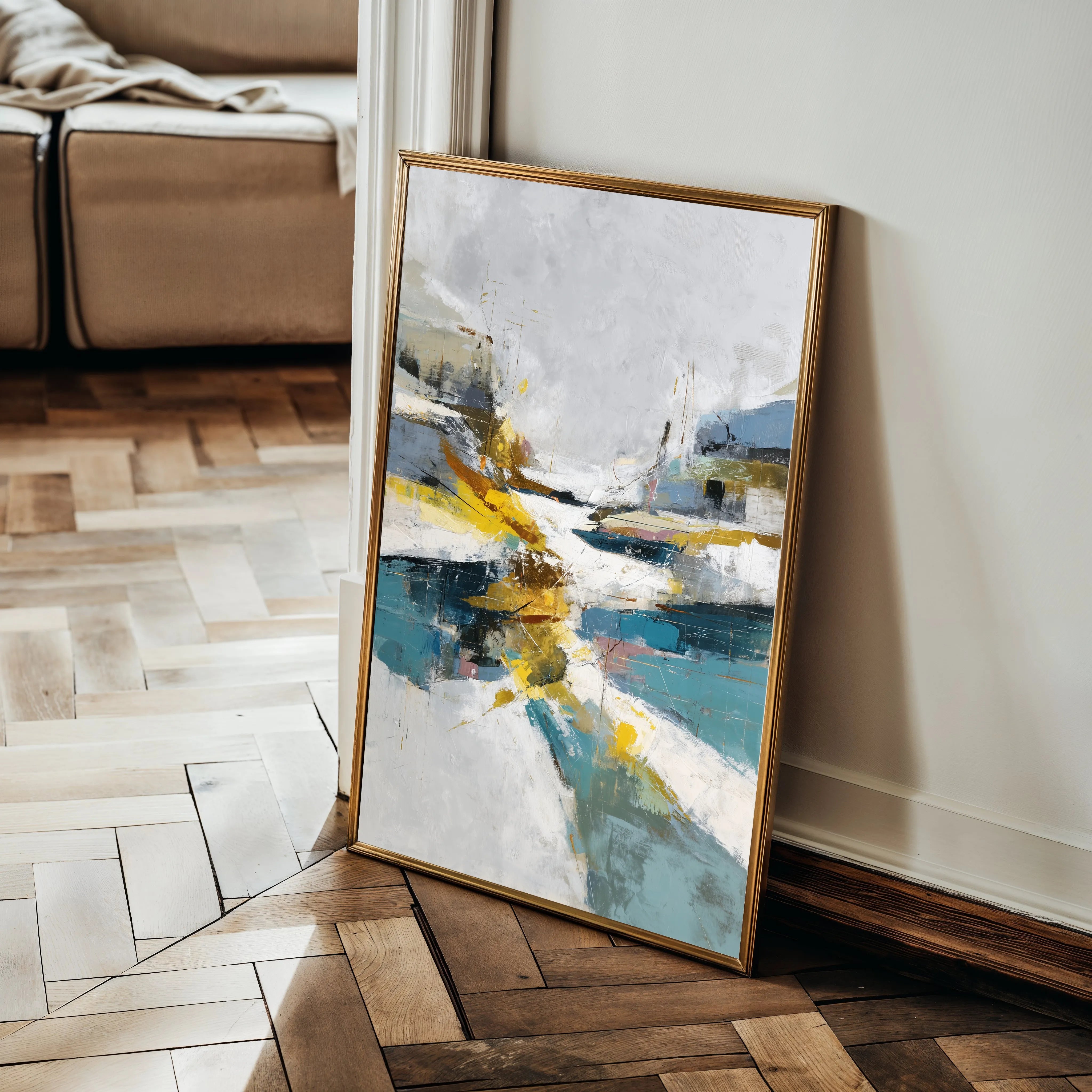 Abstract 1865 Canvas Art 60 x 40 cm / Black