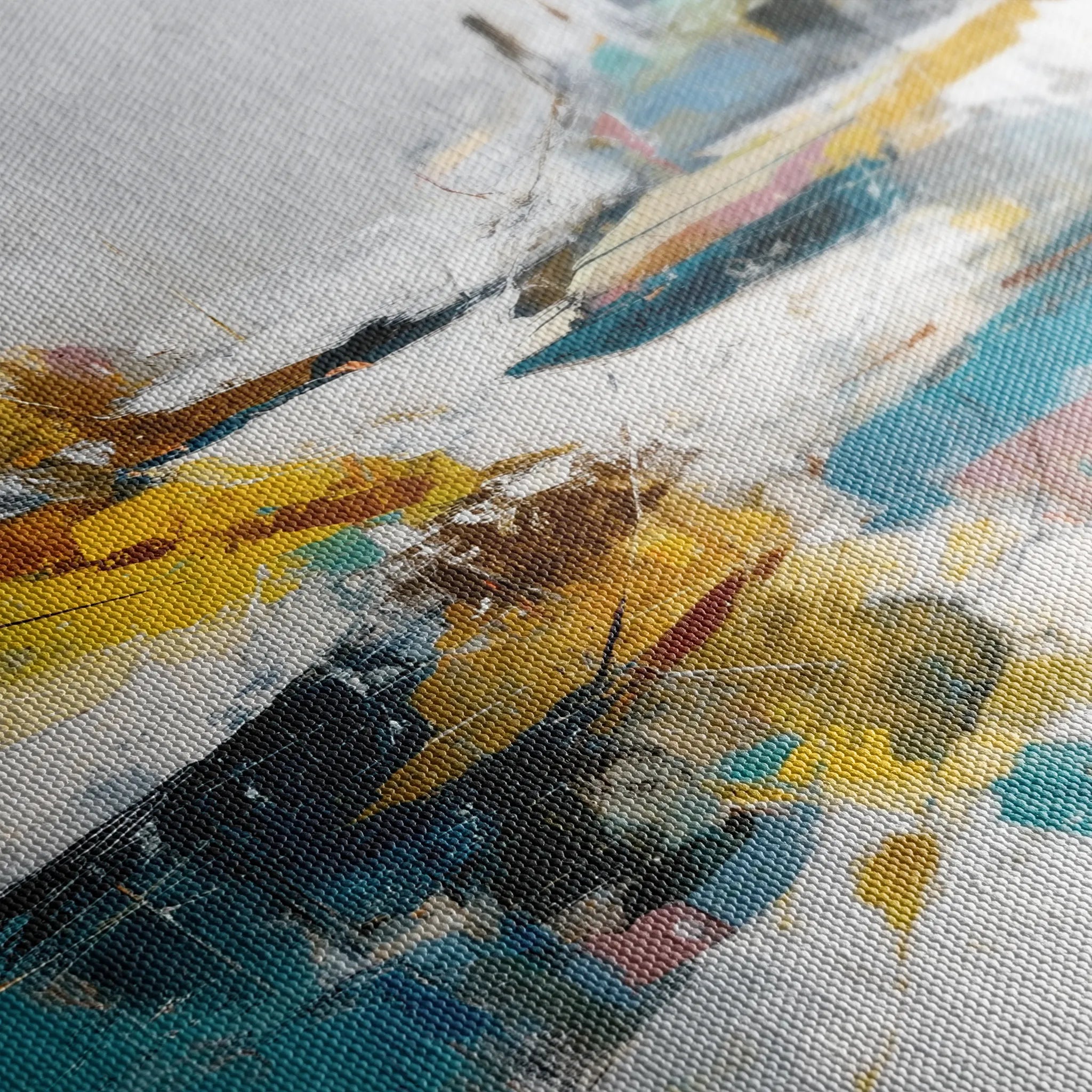 Abstract 1865 Canvas Art 60 x 40 cm / Black