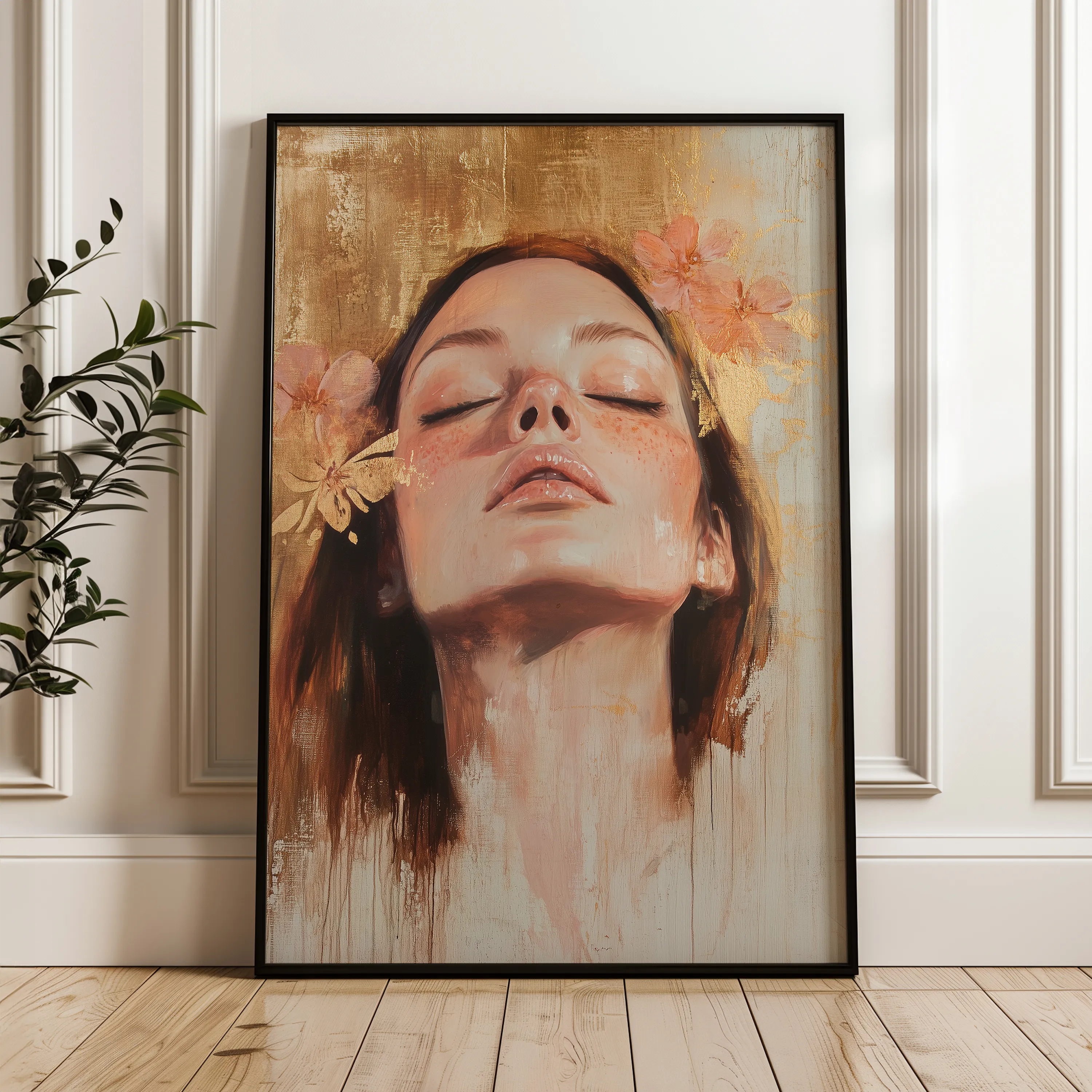 Portrait 187 Canvas Art 60 x 40 cm / Black