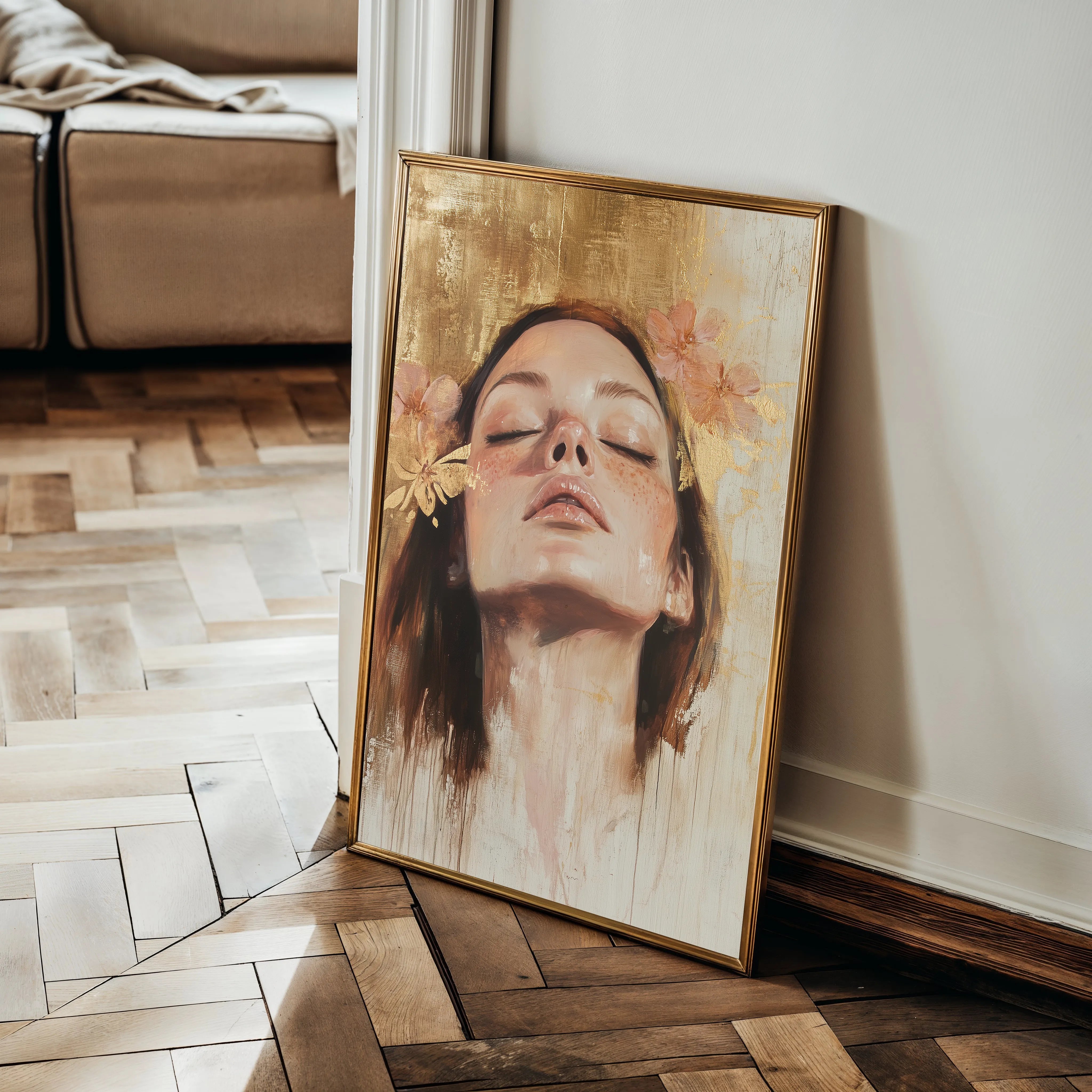 Portrait 187 Canvas Art 60 x 40 cm / Black