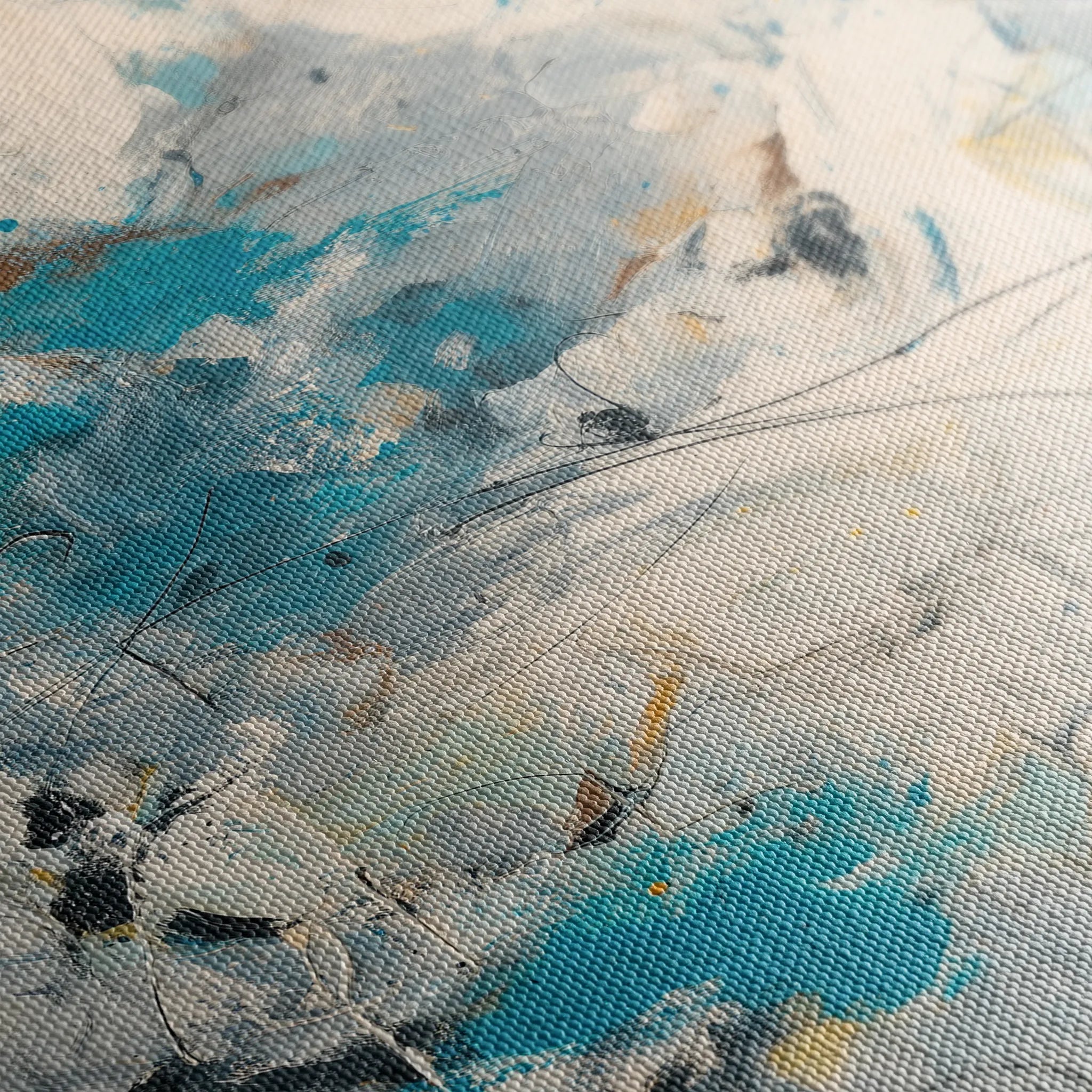Abstract 1870 Canvas Art 60 x 40 cm / Black
