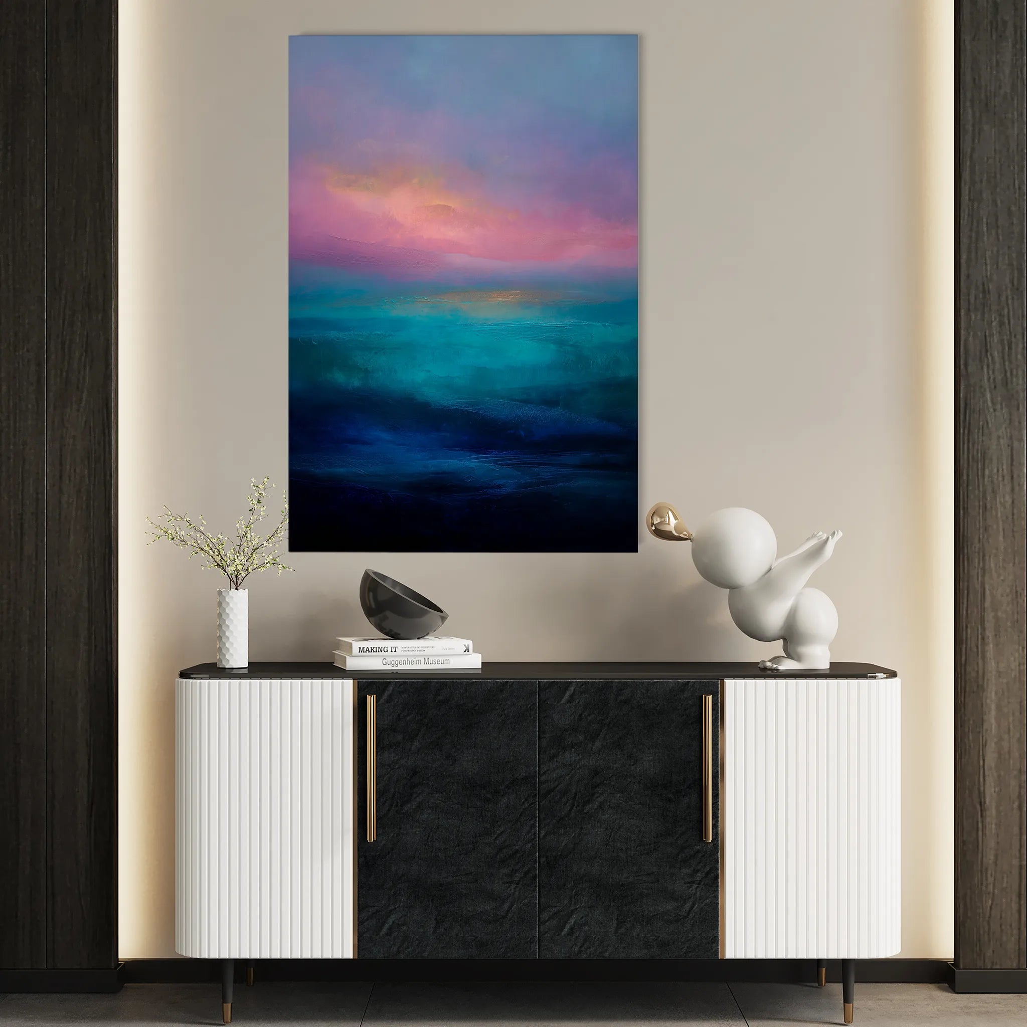 Abstract 1881 Canvas Art 60 x 40 cm / Black