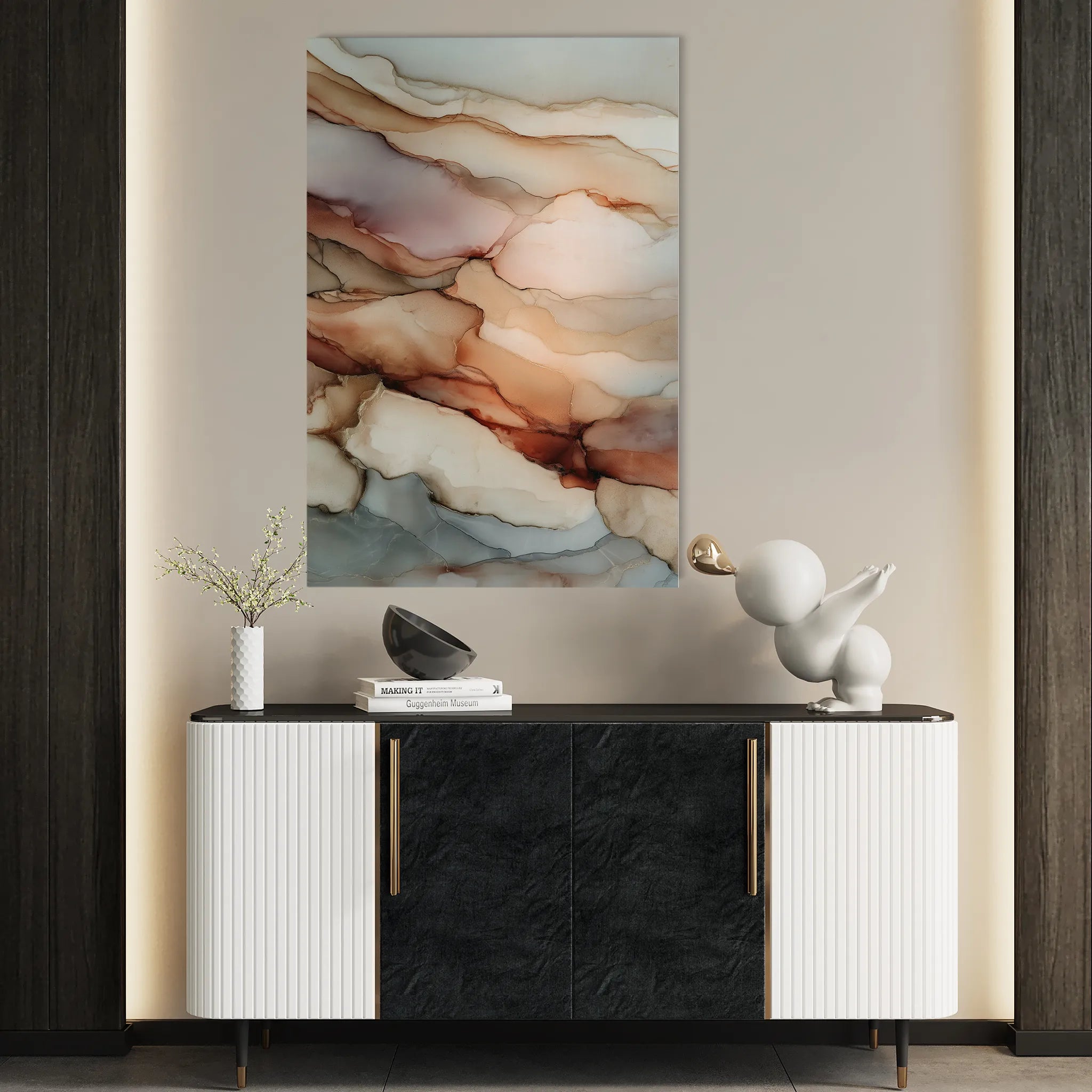Abstract 1904 Canvas Art 60 x 40 cm / Black
