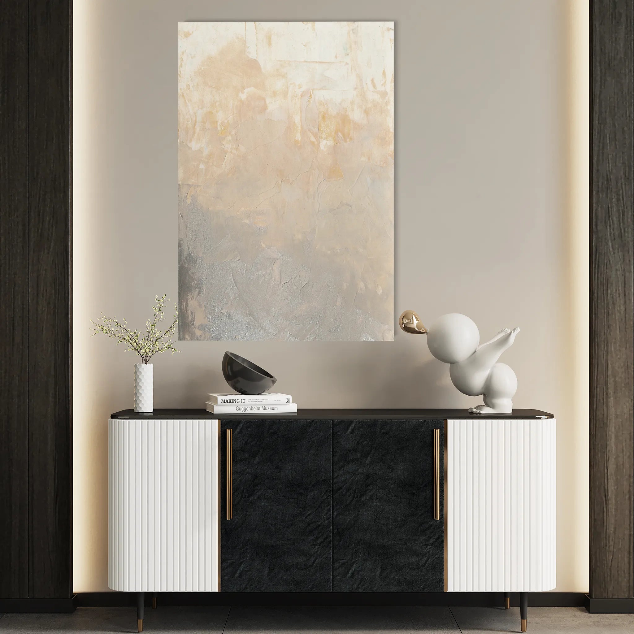 Abstract 191 Canvas Art 60 x 40 cm / Black