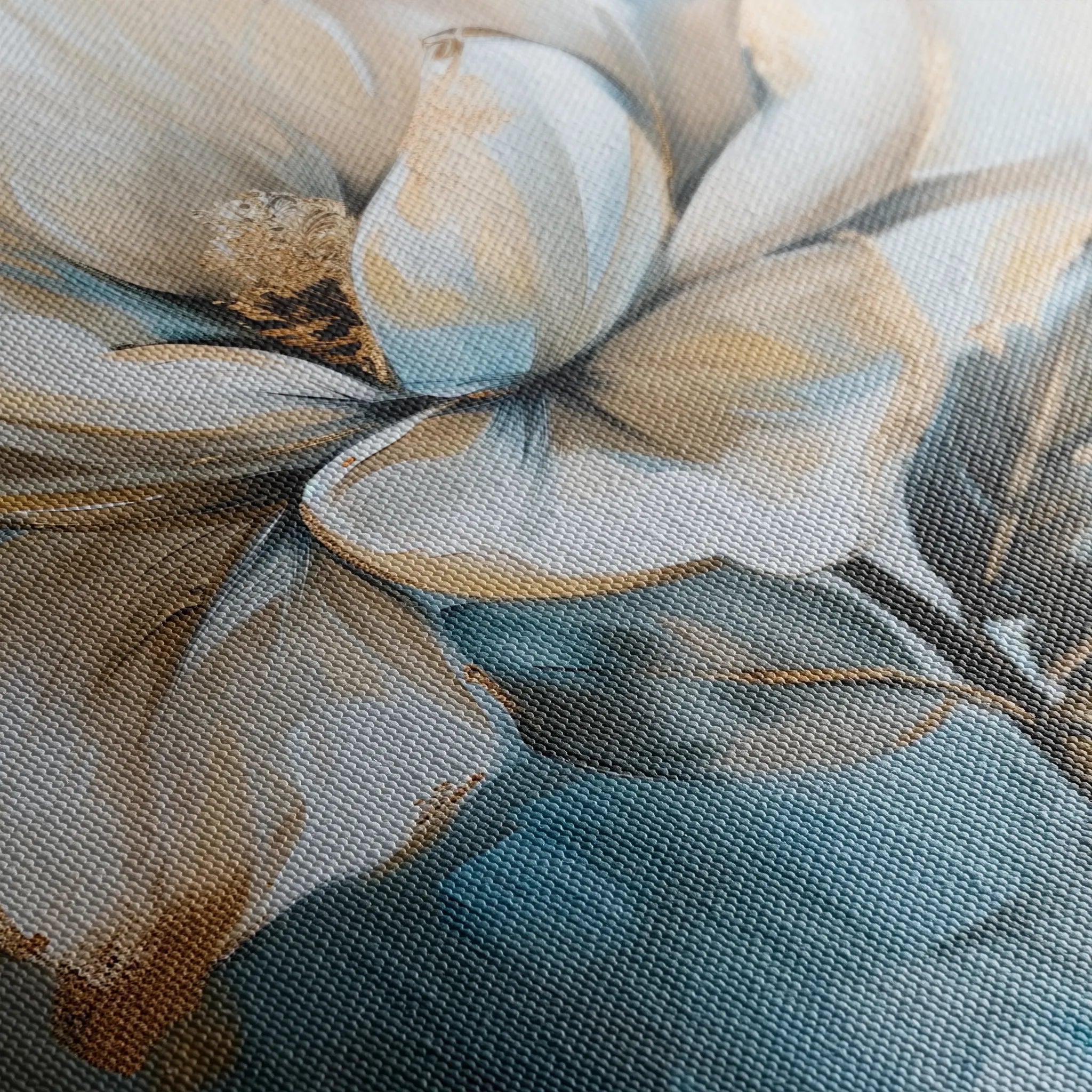 Floral 191 Canvas Art 60 x 40 cm / Black