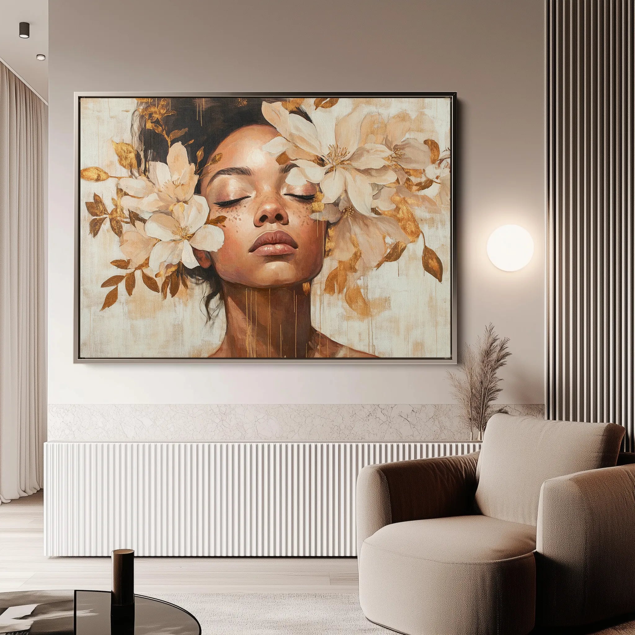 Portrait 191 Canvas Art 60 x 40 cm / Black