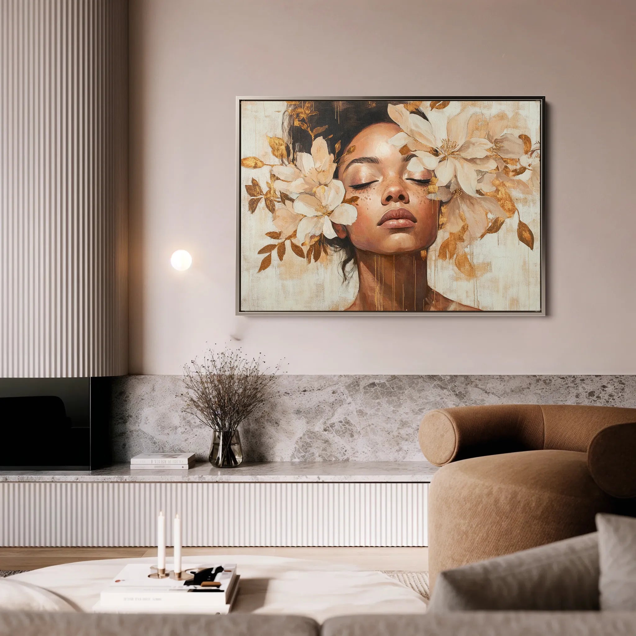 Portrait 191 Canvas Art 60 x 40 cm / Black